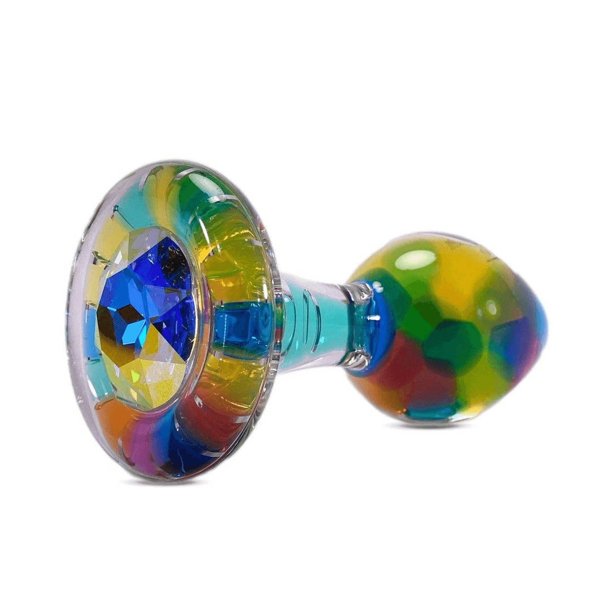 Funfetti Crystal-Base Anal Plug - Aurora Borealis
