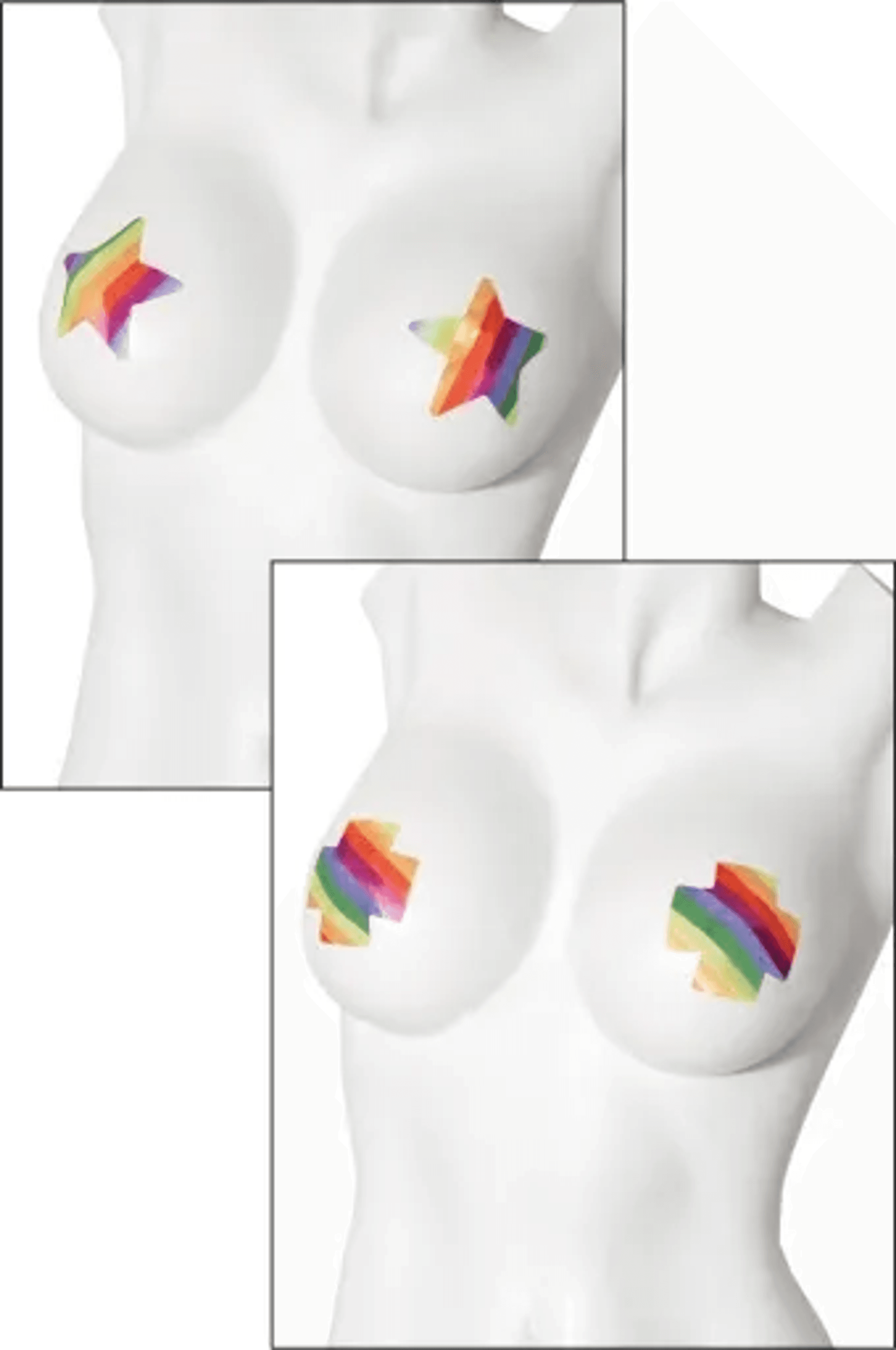 Rainbow Adhesive Pasties (2 Pack)