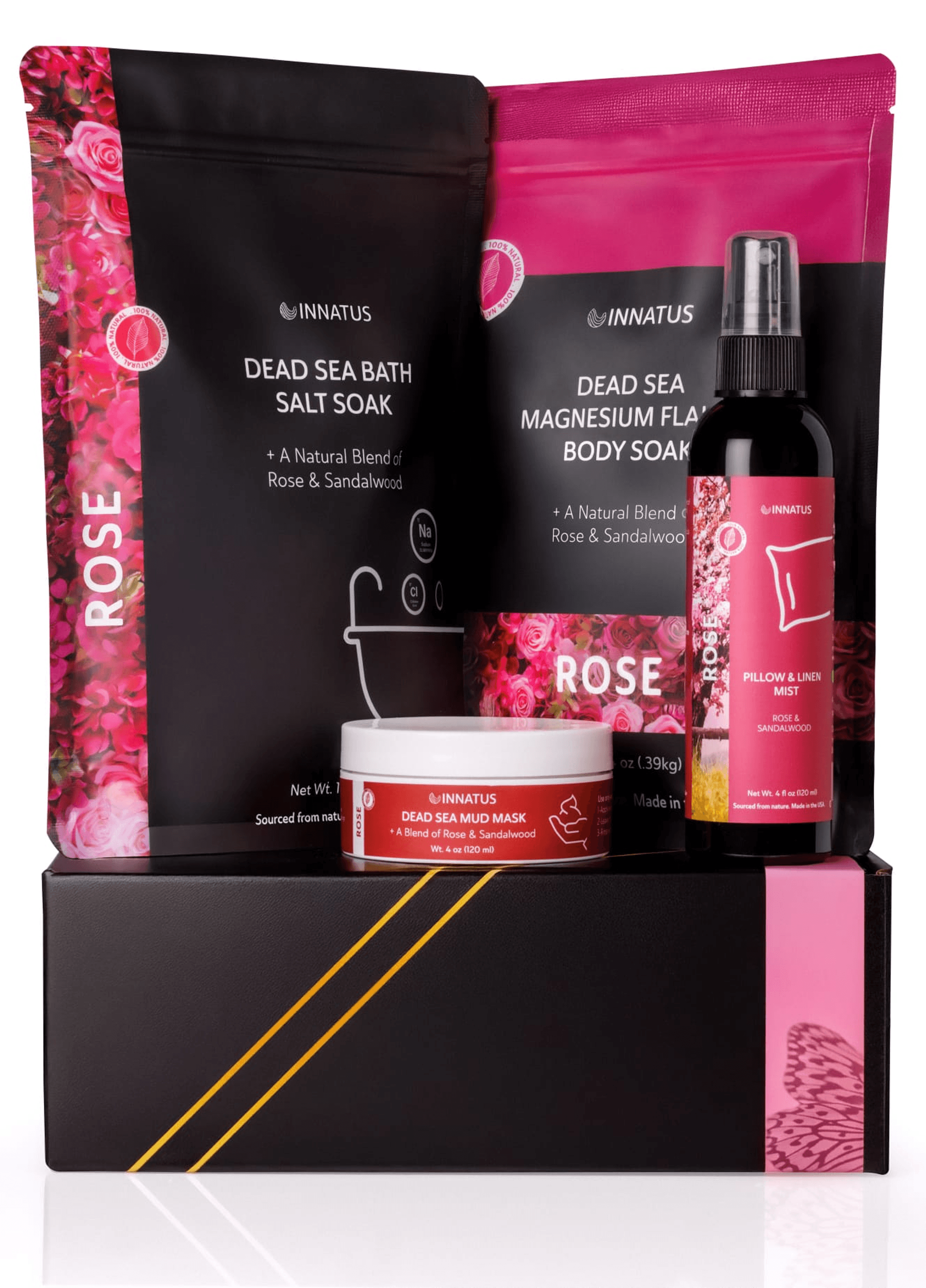 Luxury Dead Sea Spa Gift Set with Rose & Sandalwood