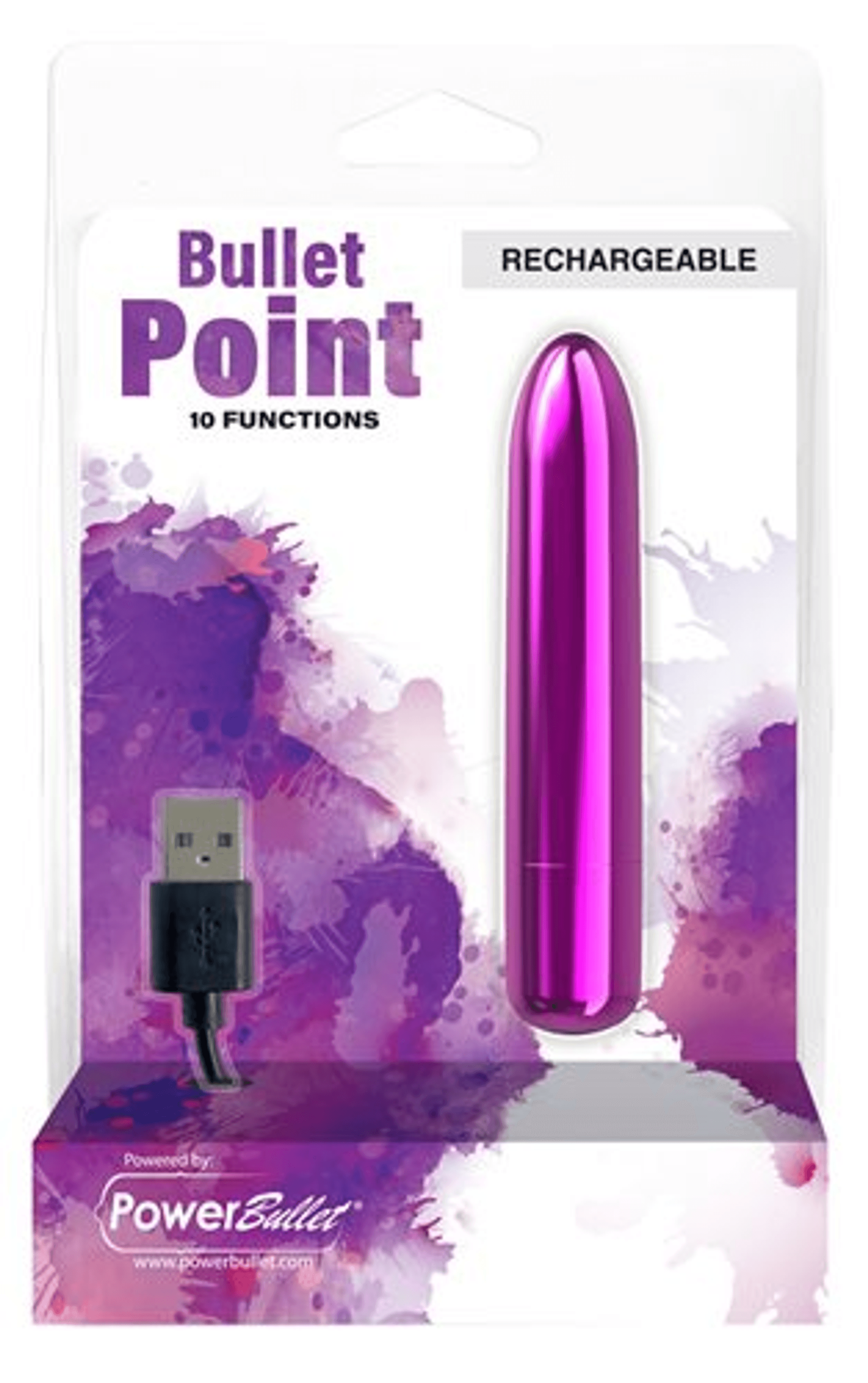 Power Bullet 4 In 10-Function Bullet Vibrator Purple