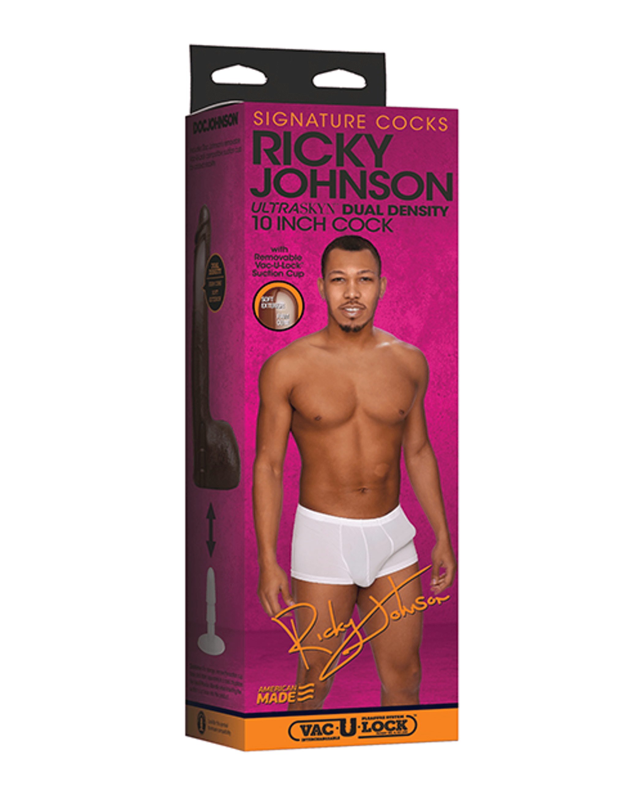 Signature Cocks Ricky Johnson 10in with Removable Vac-U-Lock Suction Cup