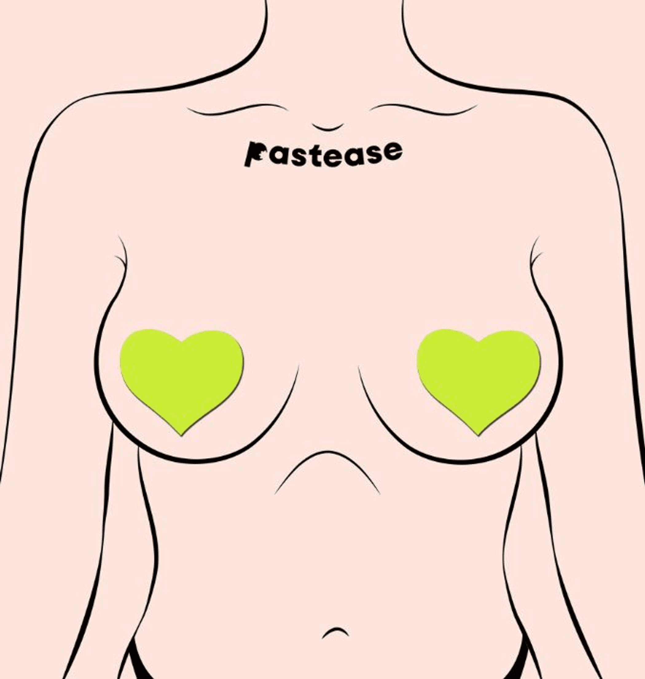 Pastease Glow-In-The-Dark Heart Pasties