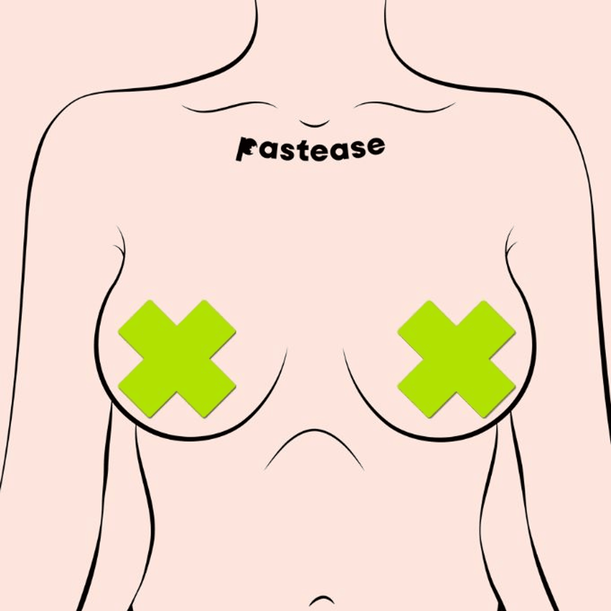 Pastease Plus X Glow Neon Yellow Pasties