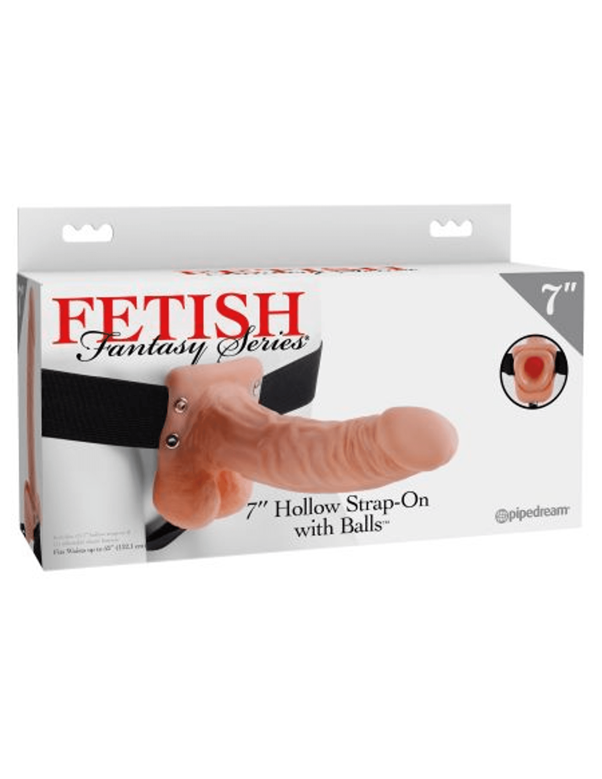 Fetish Fantasy 7" Hollow Strap-On with Balls – Flesh