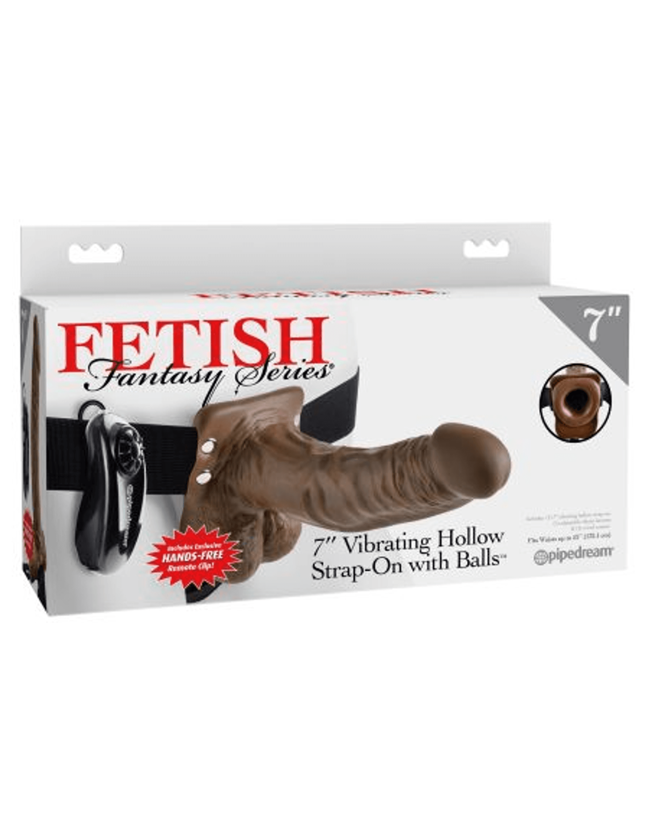 Fetish Fantasy 7-In Vibrating Hollow Strap-On