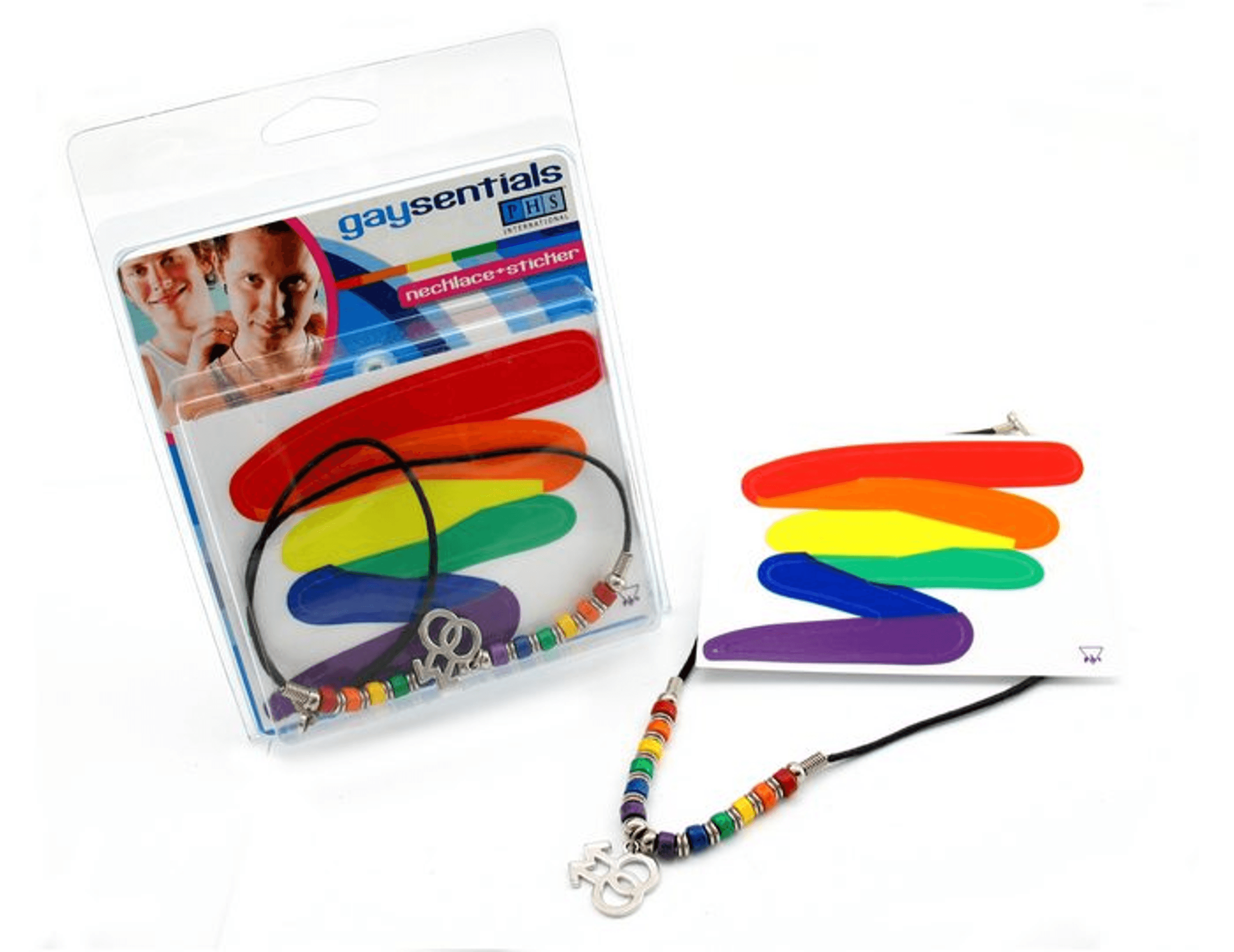 Playful Necklace & Sticker Combo for Him
