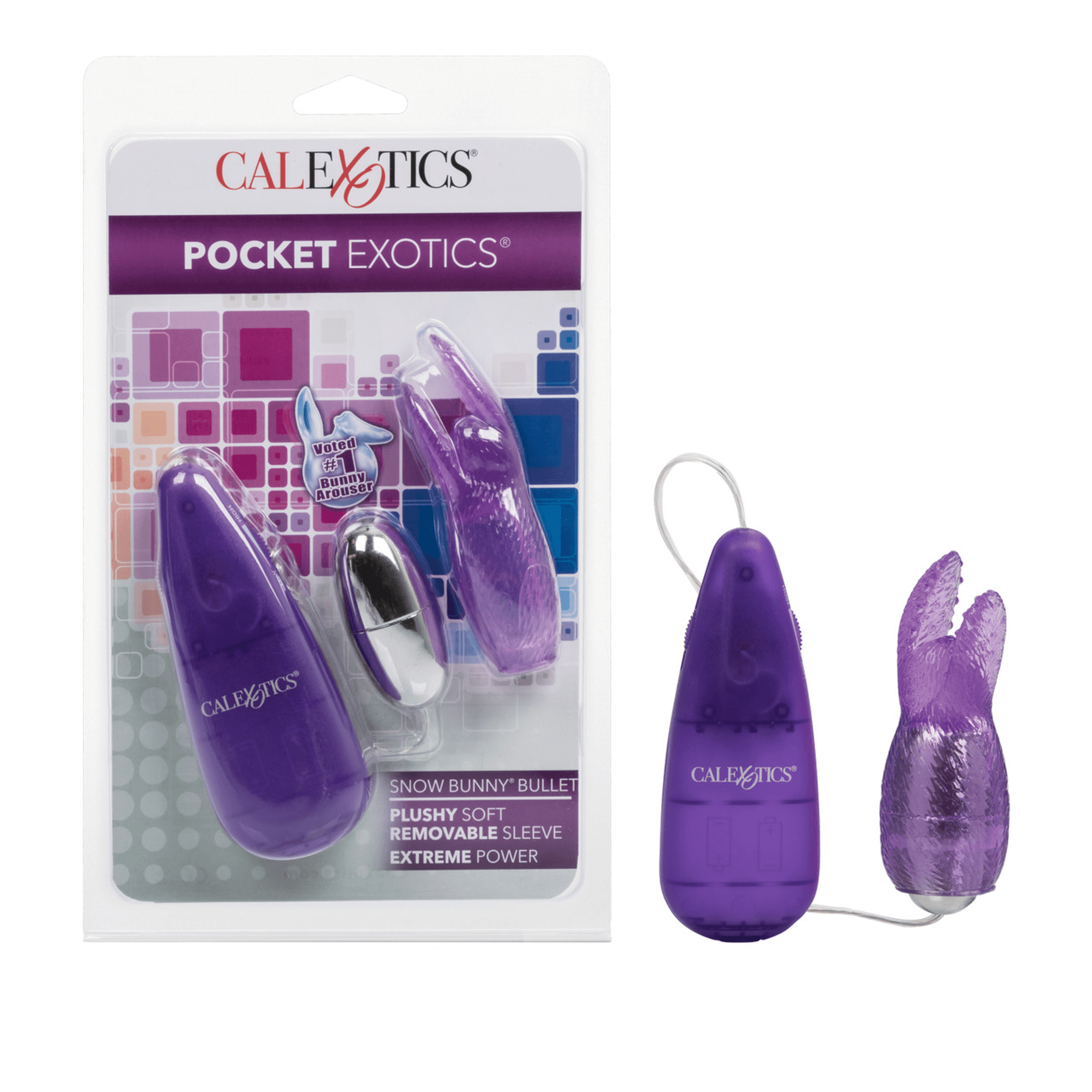 Pocket Exotic Snow Bunny Bullet Purple – Mini Travel Vibrator