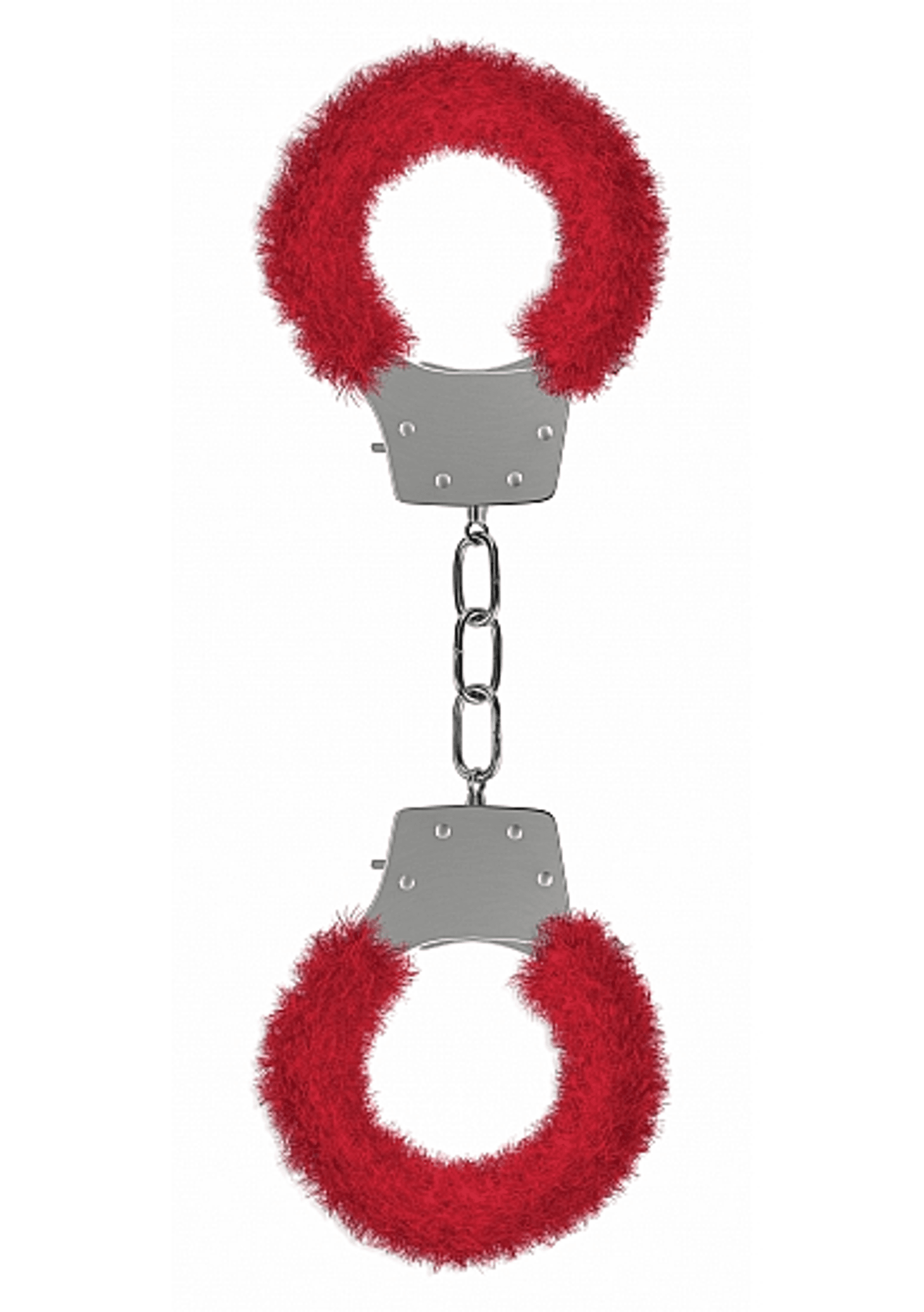 Pleasure Handcuffs Furry Red