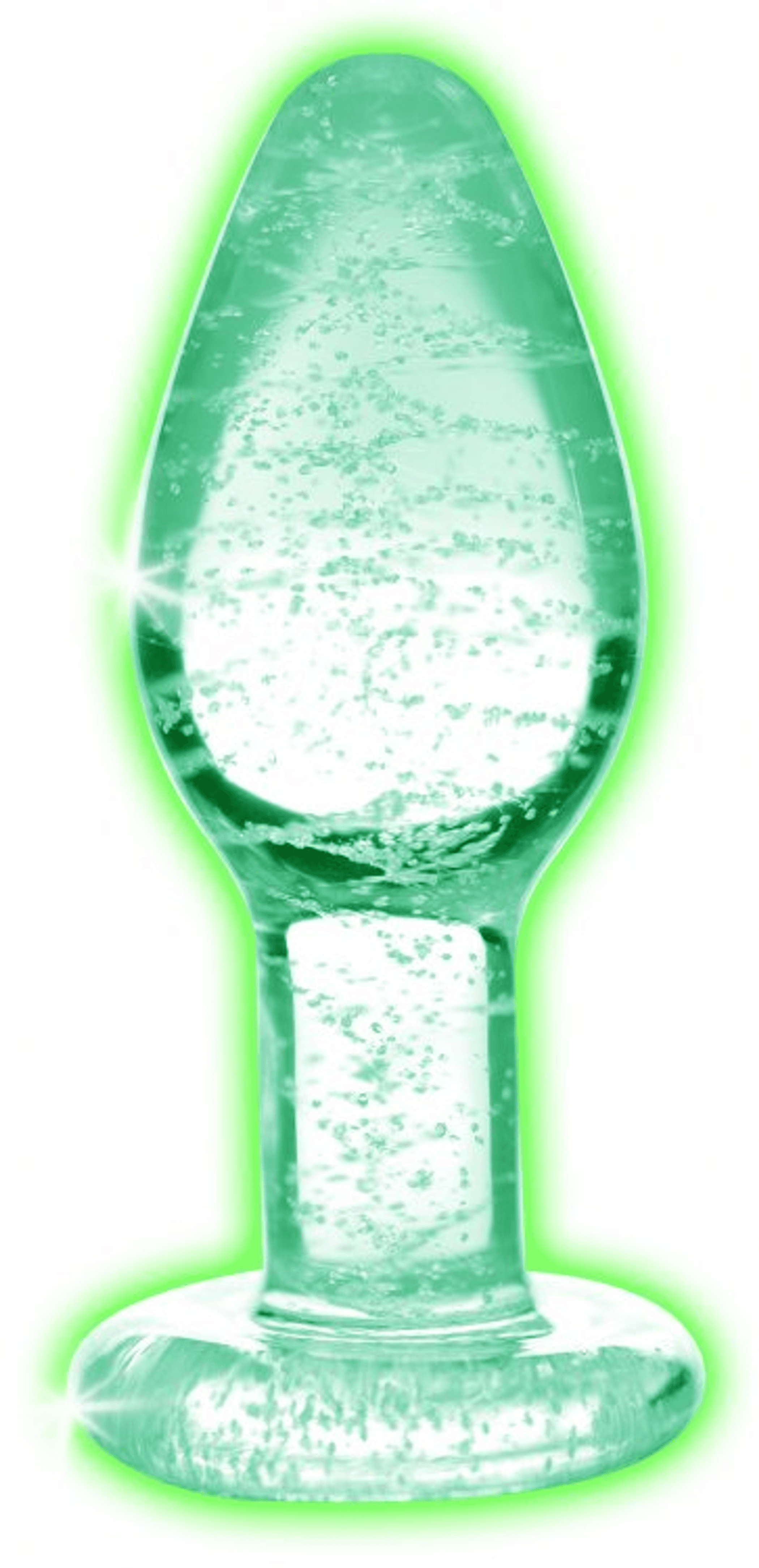 Booty Sparks Glow-In-The-Dark Glass Plug Small