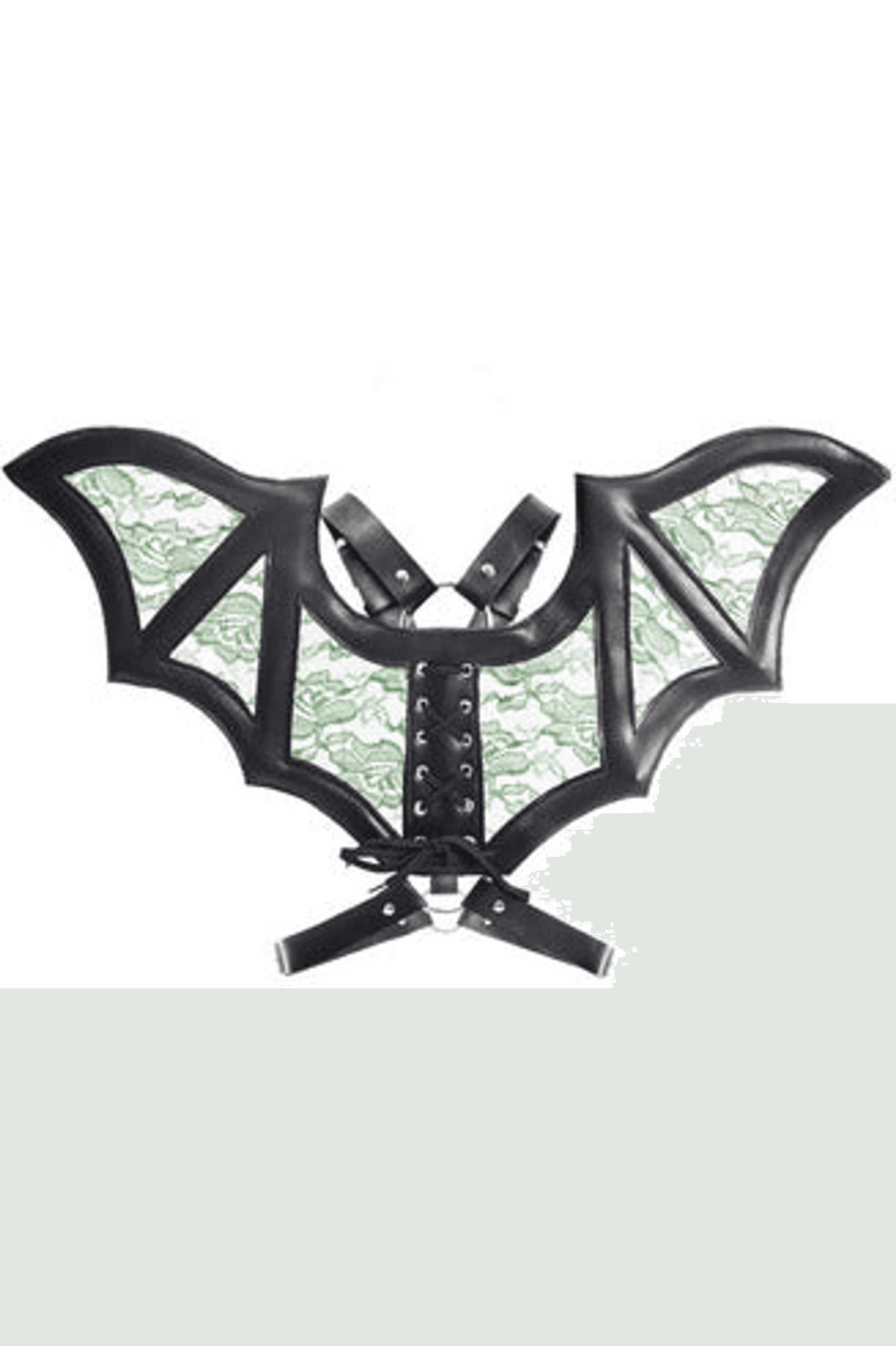 Faux Leather and Lace Wing Harness