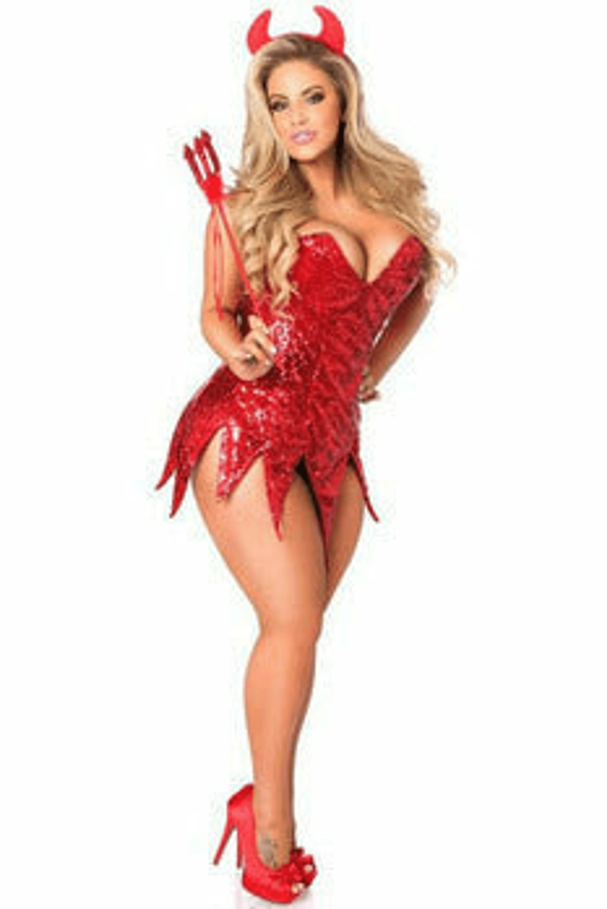 Sequin Devil Corset Dress