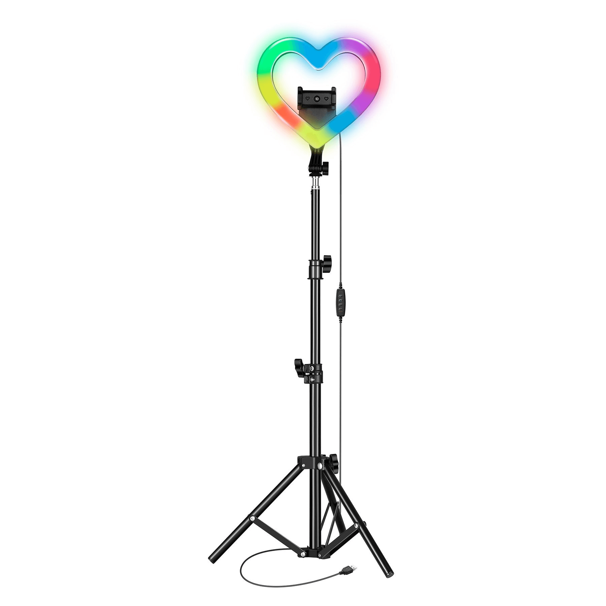 Live Stream Heart Ring Light with RGB