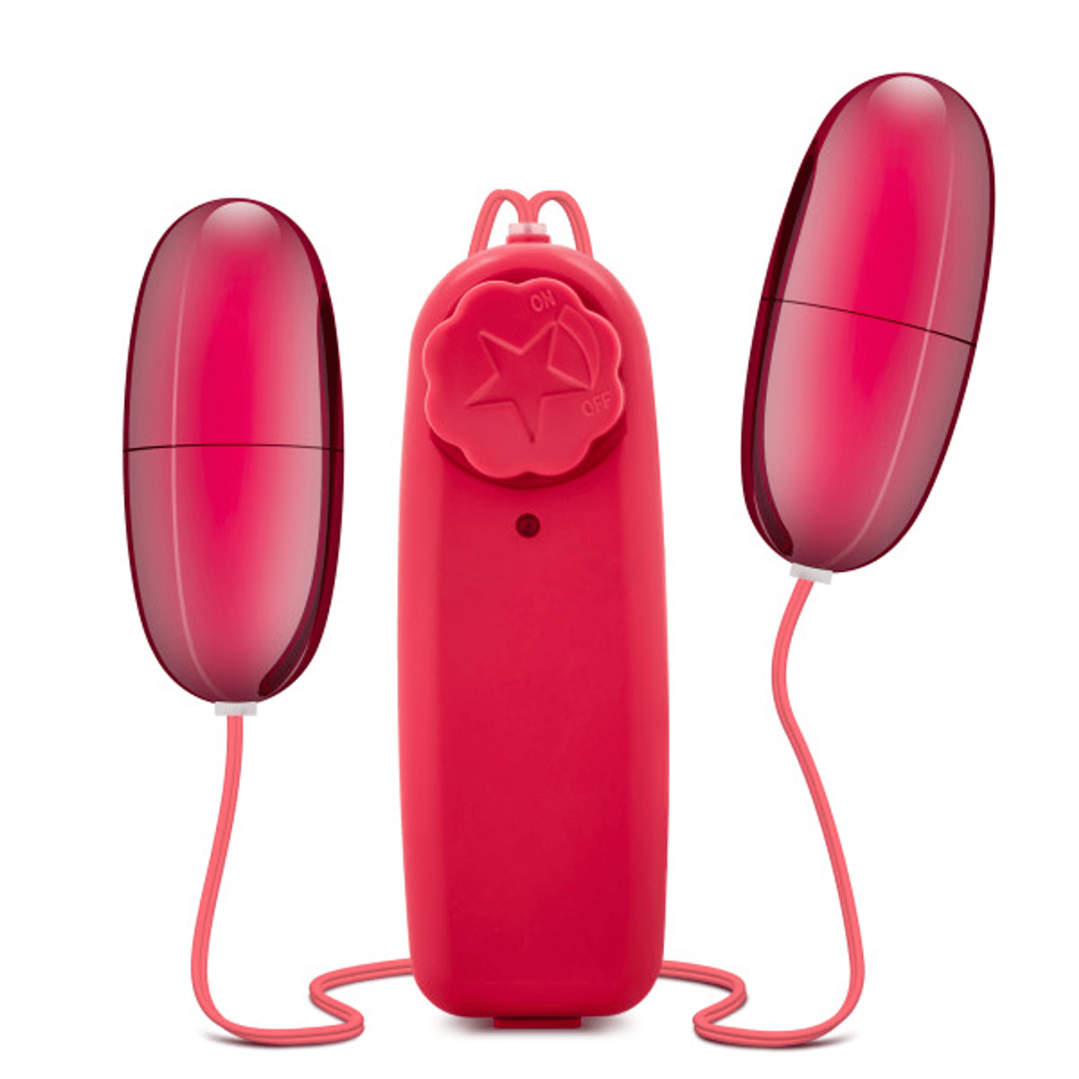 Blush B Yours Double Pop Vibrating Eggs in Cerise