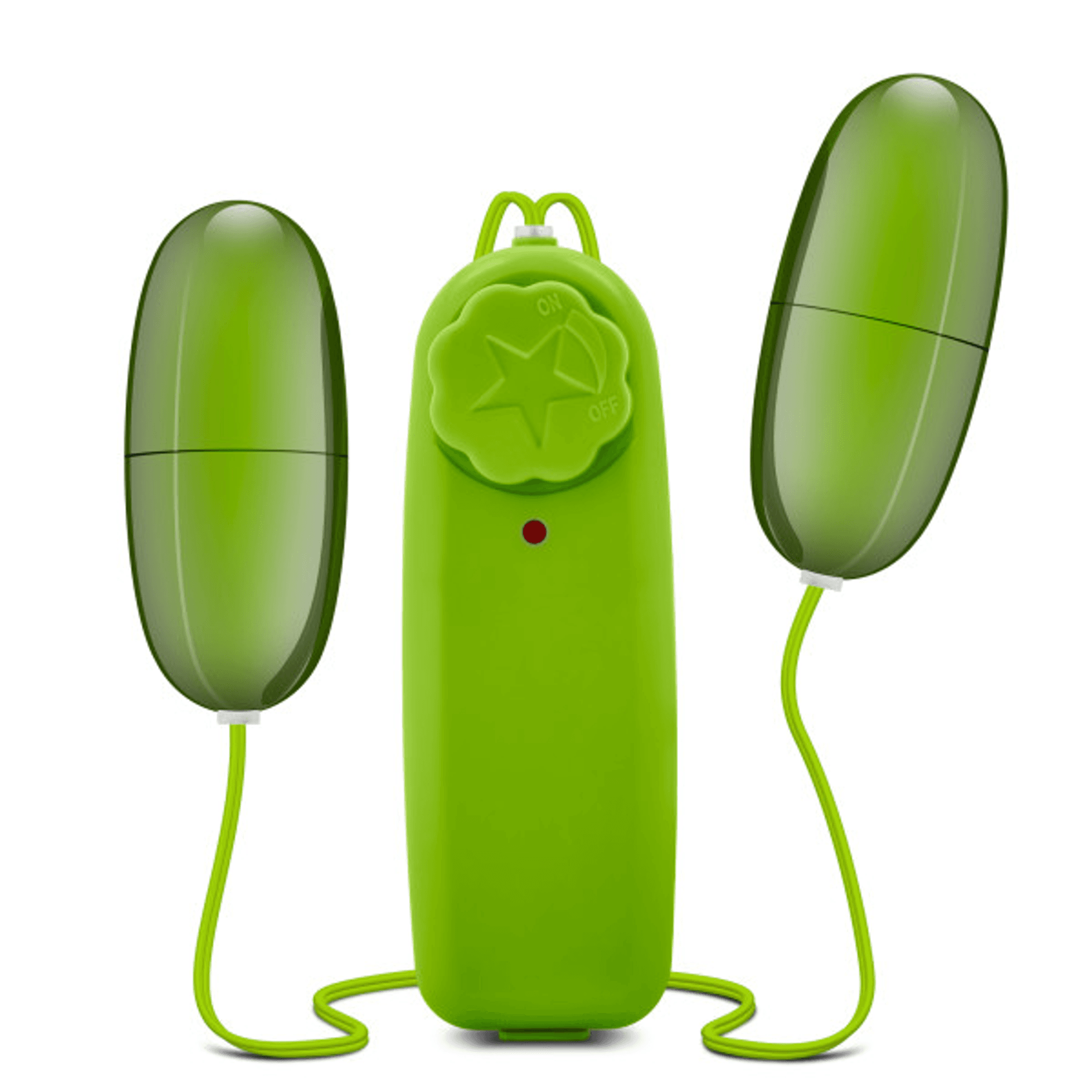 B Yours Double Pop Vibrating Eggs, Lime