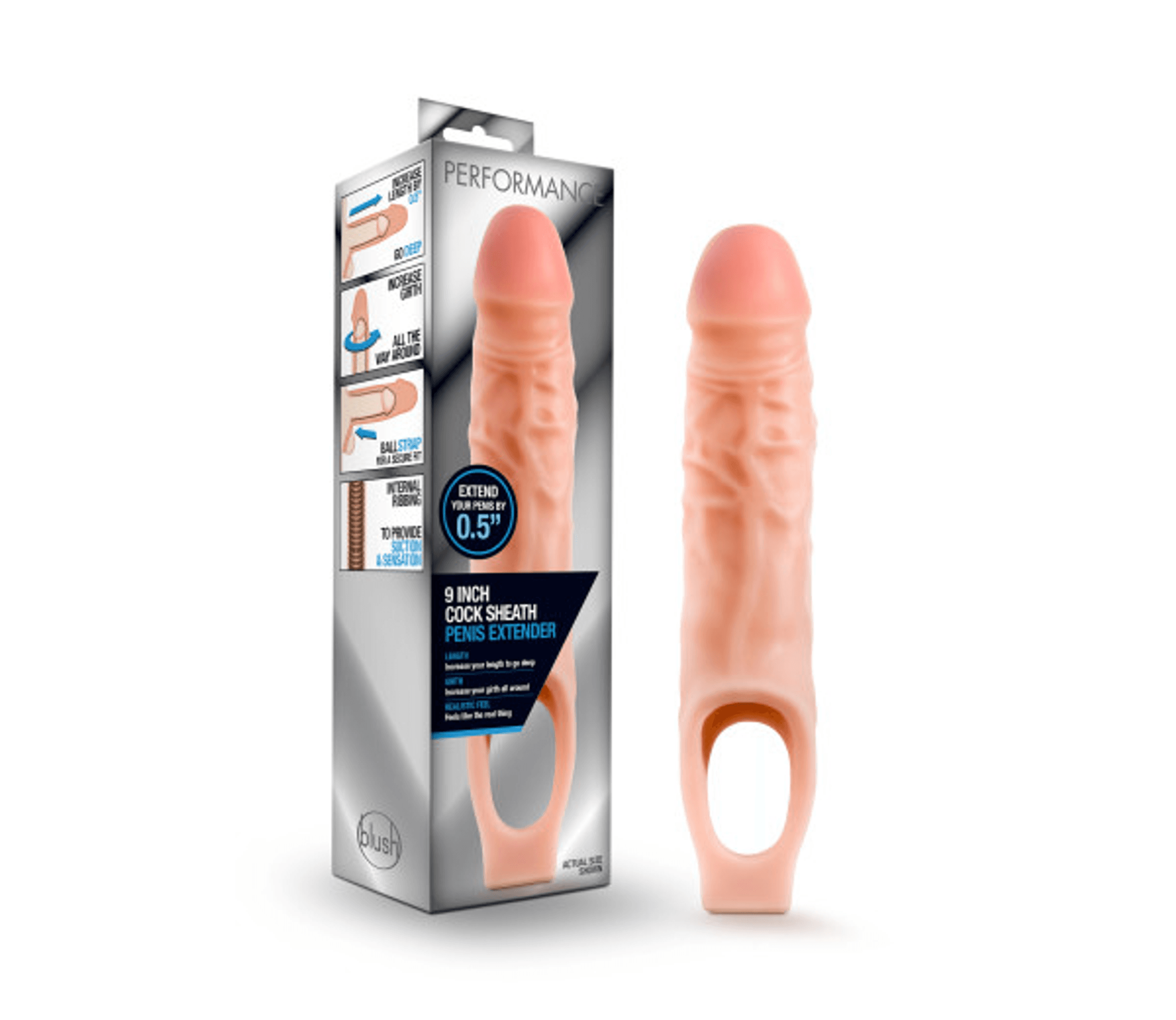 Performance 9In Cock Sheath | Wearable Extender