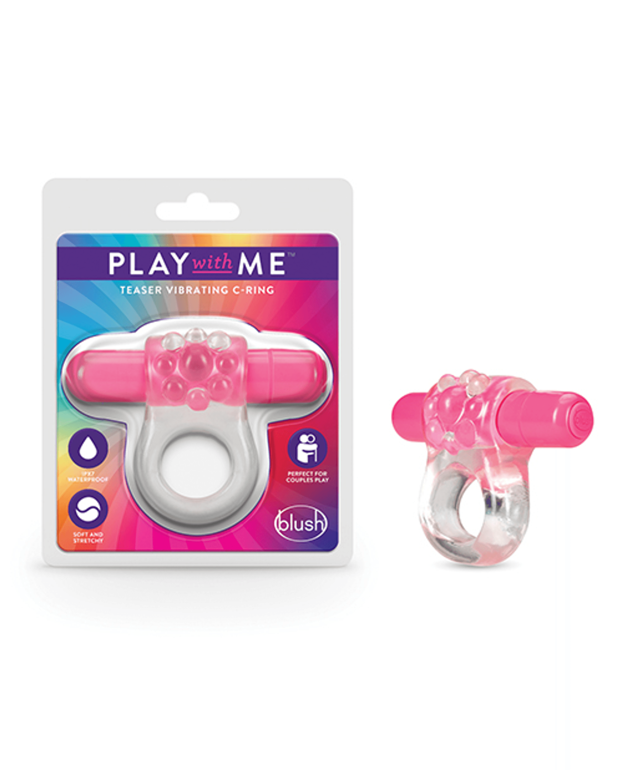 Blush Play With Me Teaser Vibrating C-Ring Pink