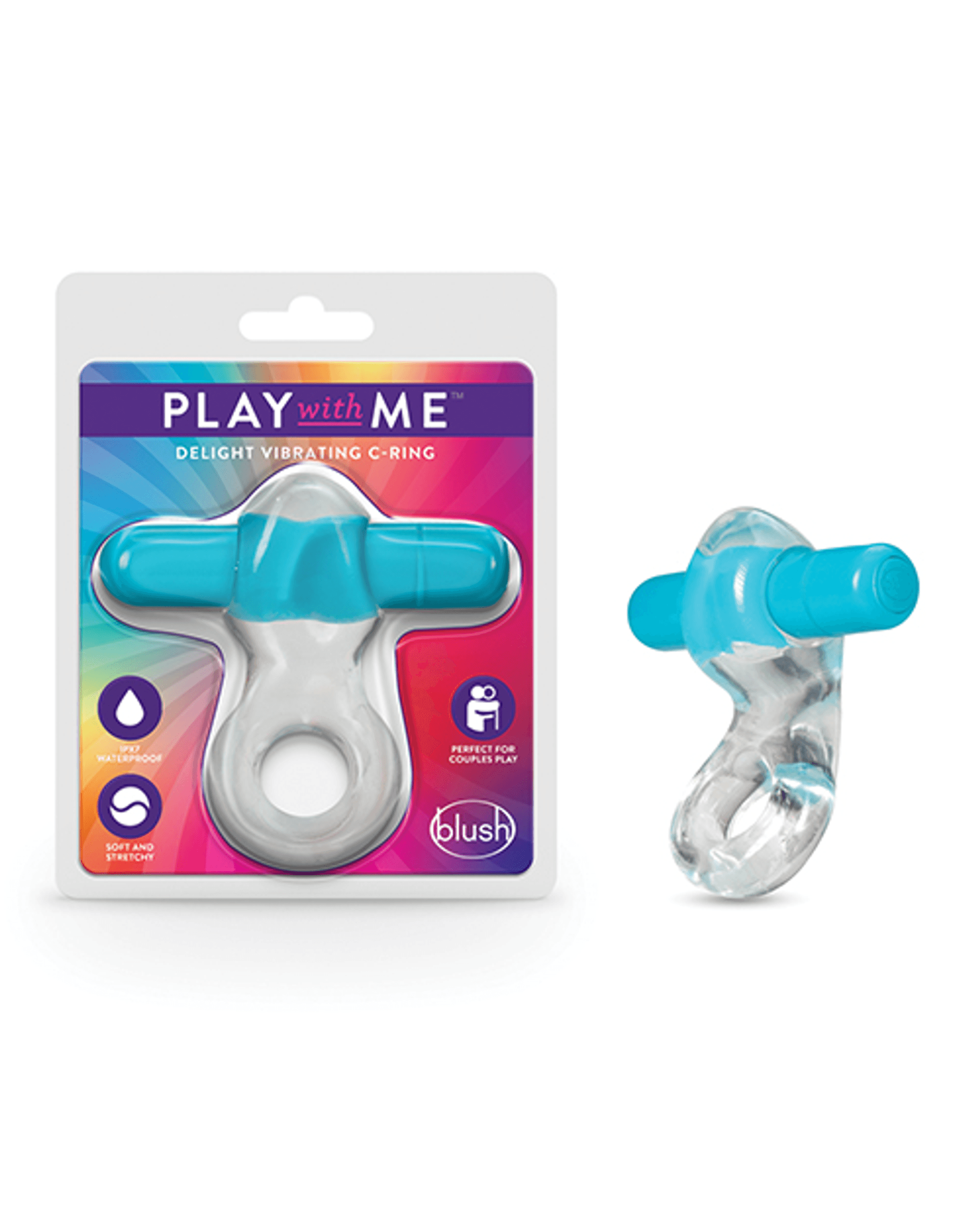 Blush Play With Me Delight Vibrating C-Ring Blue