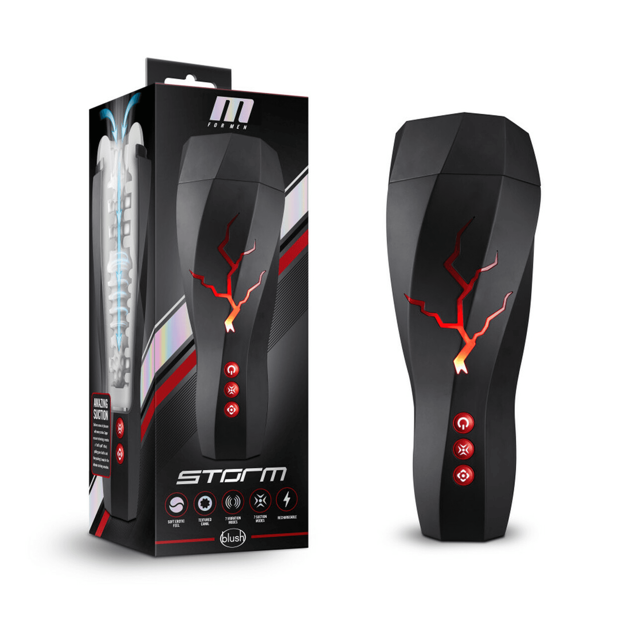 M For Men Storm White – Powered Stroker for Men