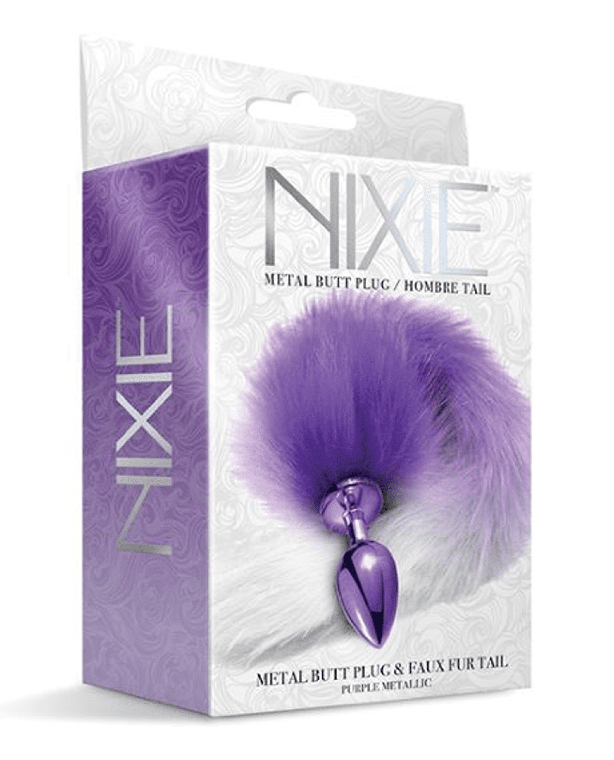 Nixie Metal Plug with Ombre Tail Medium Purple Metallic
