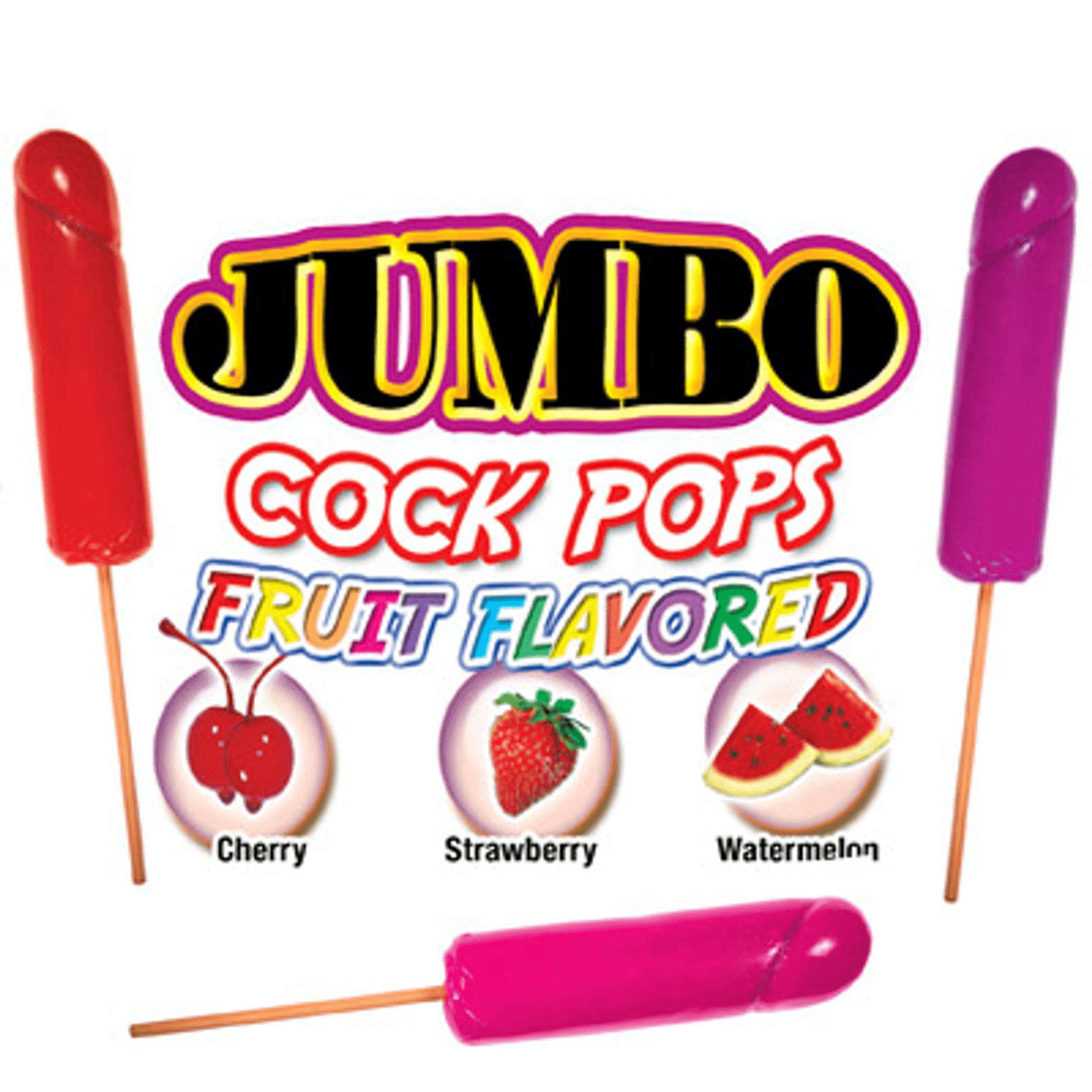 HOTT Products Jumbo Fruit Cock Pops | Party Novelty Candy