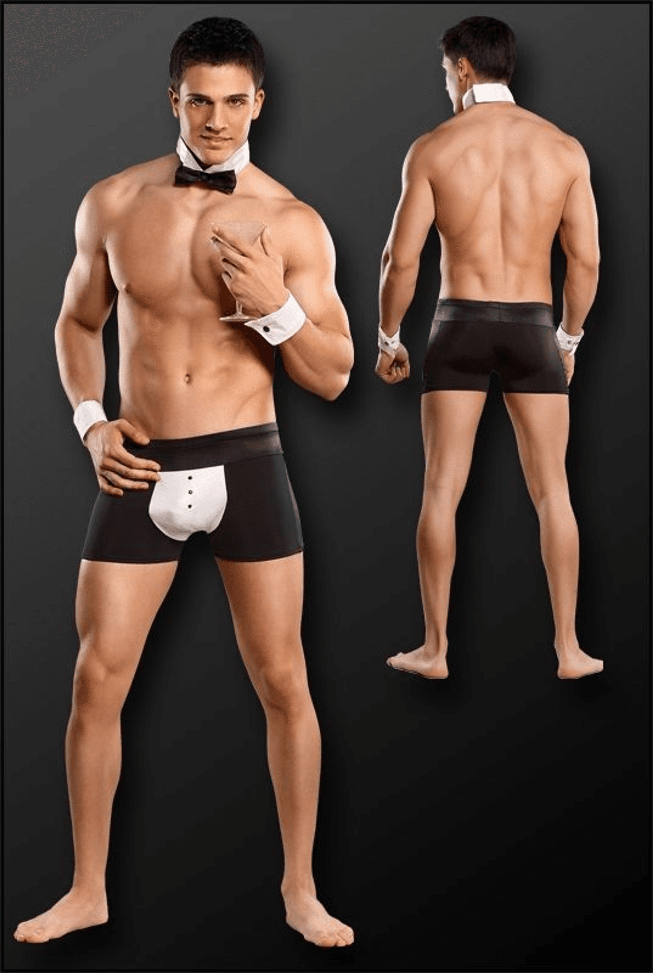 Butt-Ler Costume - Men's Roleplay Set Black L/XL