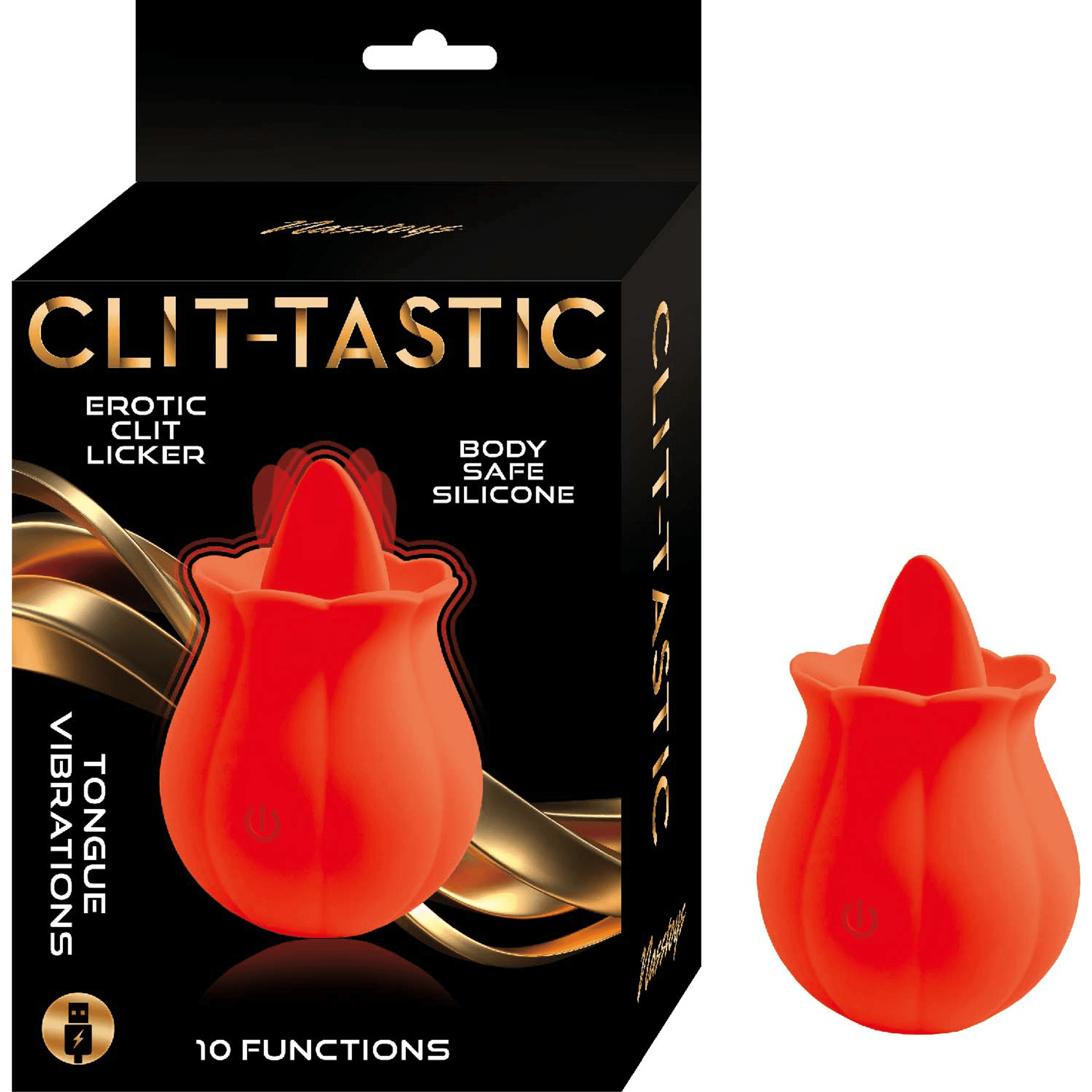 Clit-Tastic Rose Clitoral Stimulator Red
