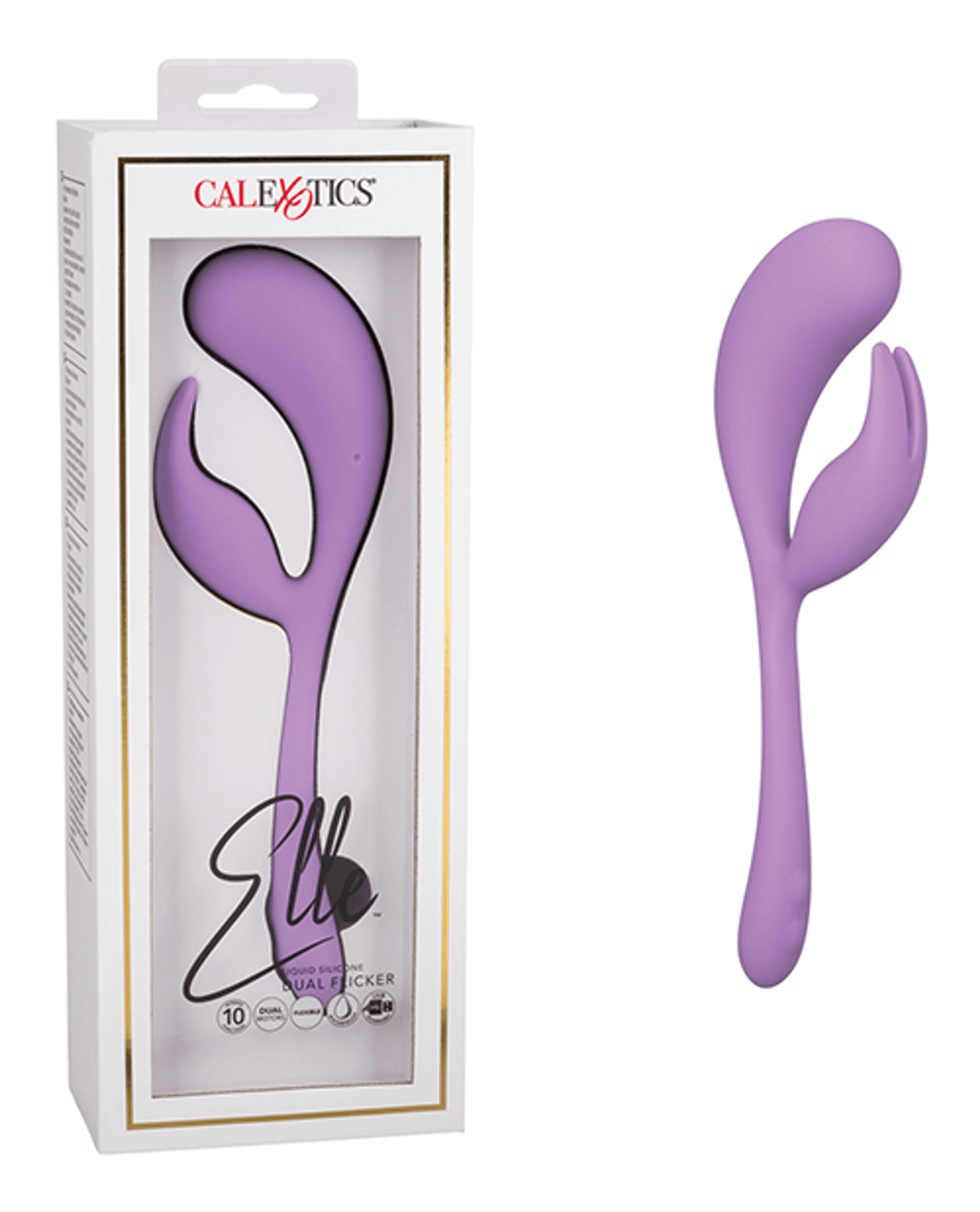 Elle Liquid Silicone Dual Flicker Vibrator