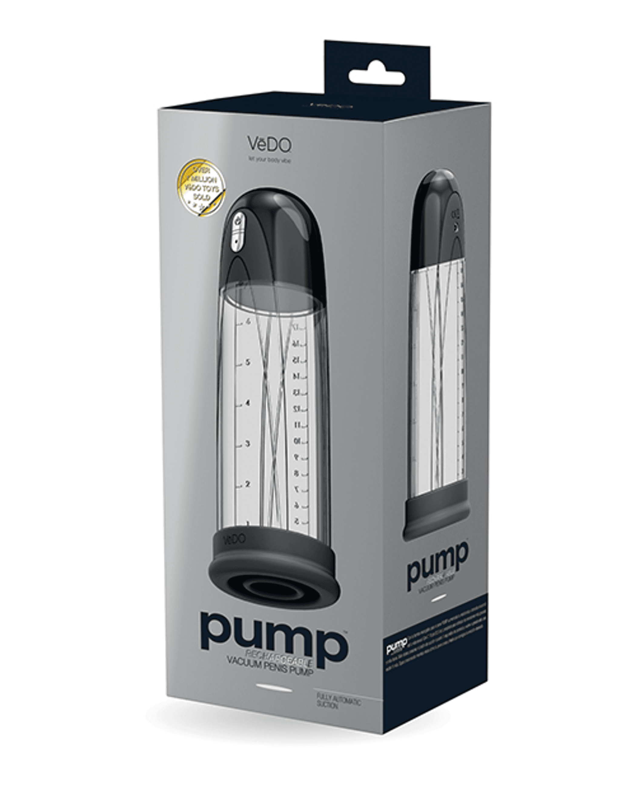 Vedo Pump Rechargeable Vacuum | Black Powered Pump