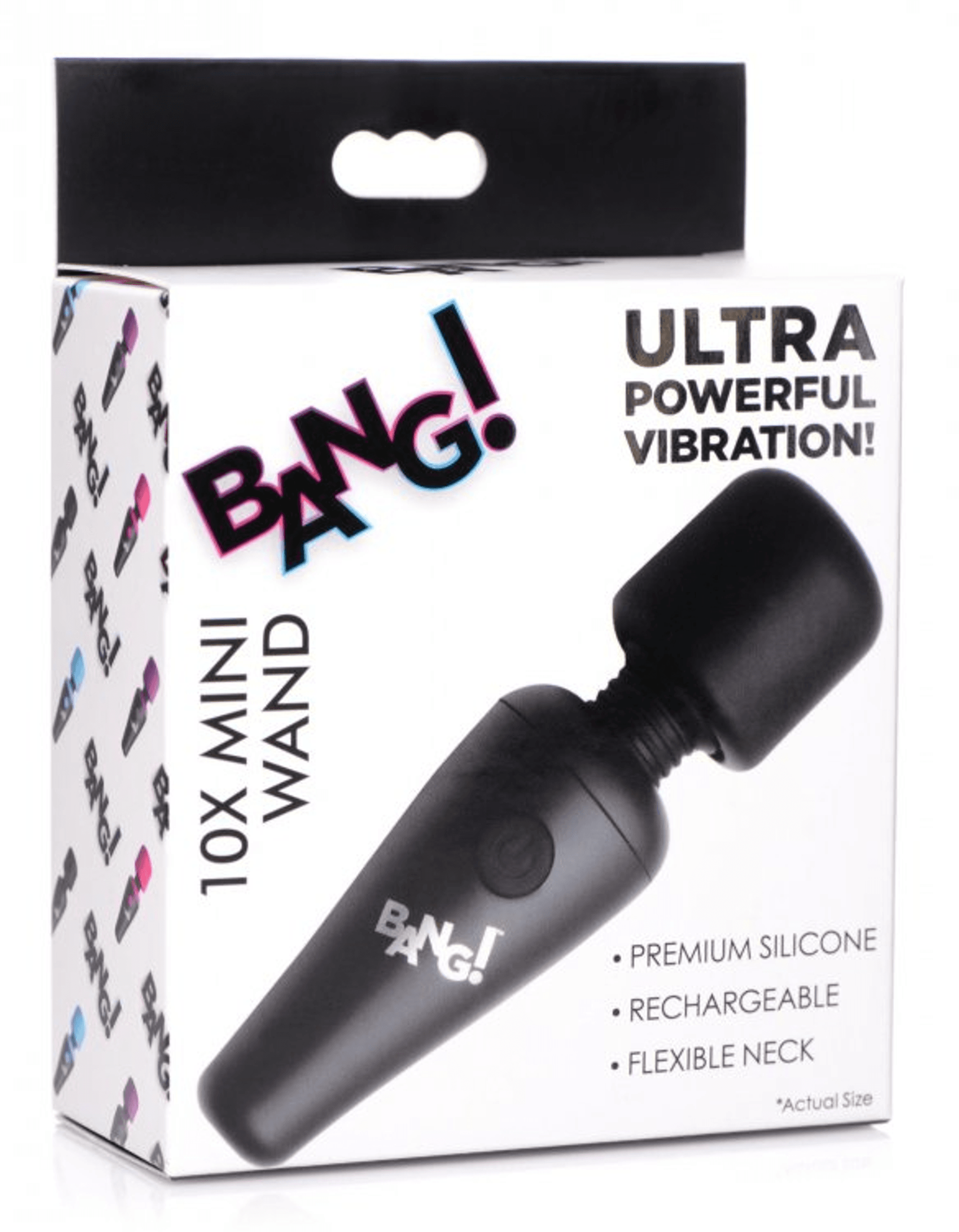 Bang! 10X Vibrating Mini Wand in Black
