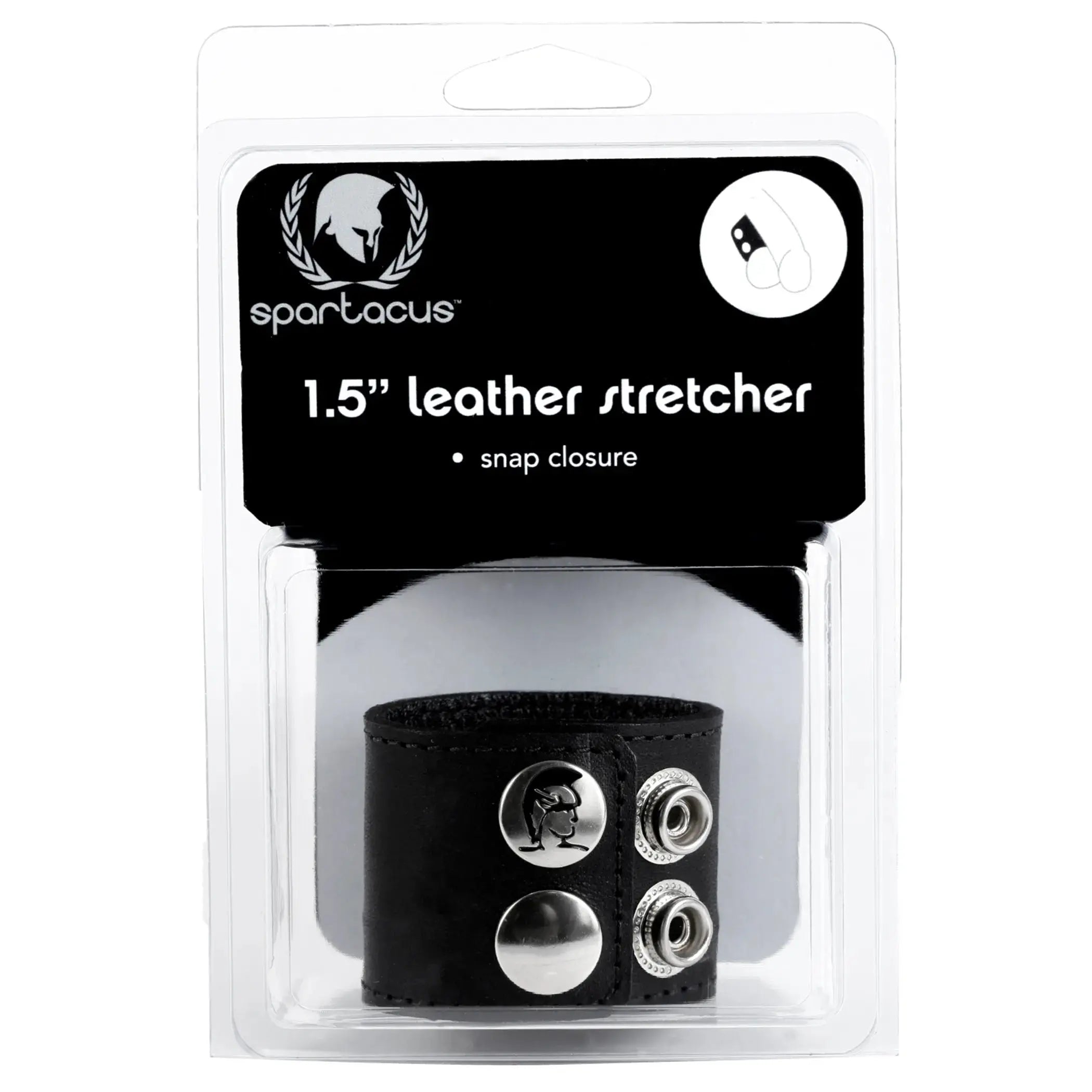 1.5-Inch Leather Stretcher With Snaps Spartacus