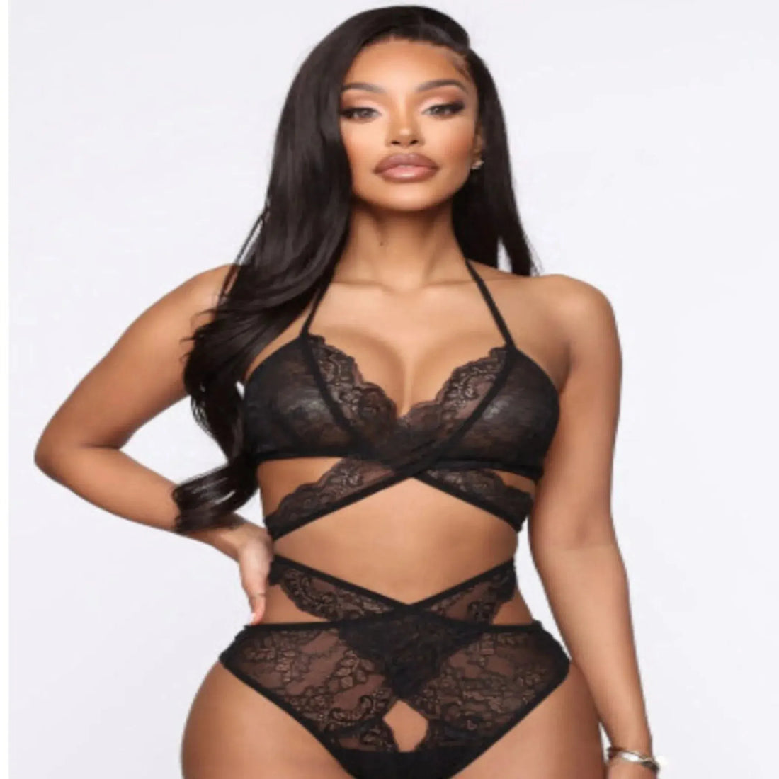 Lace High Waist Adjustable Strap Bralette La Belle Fantastique