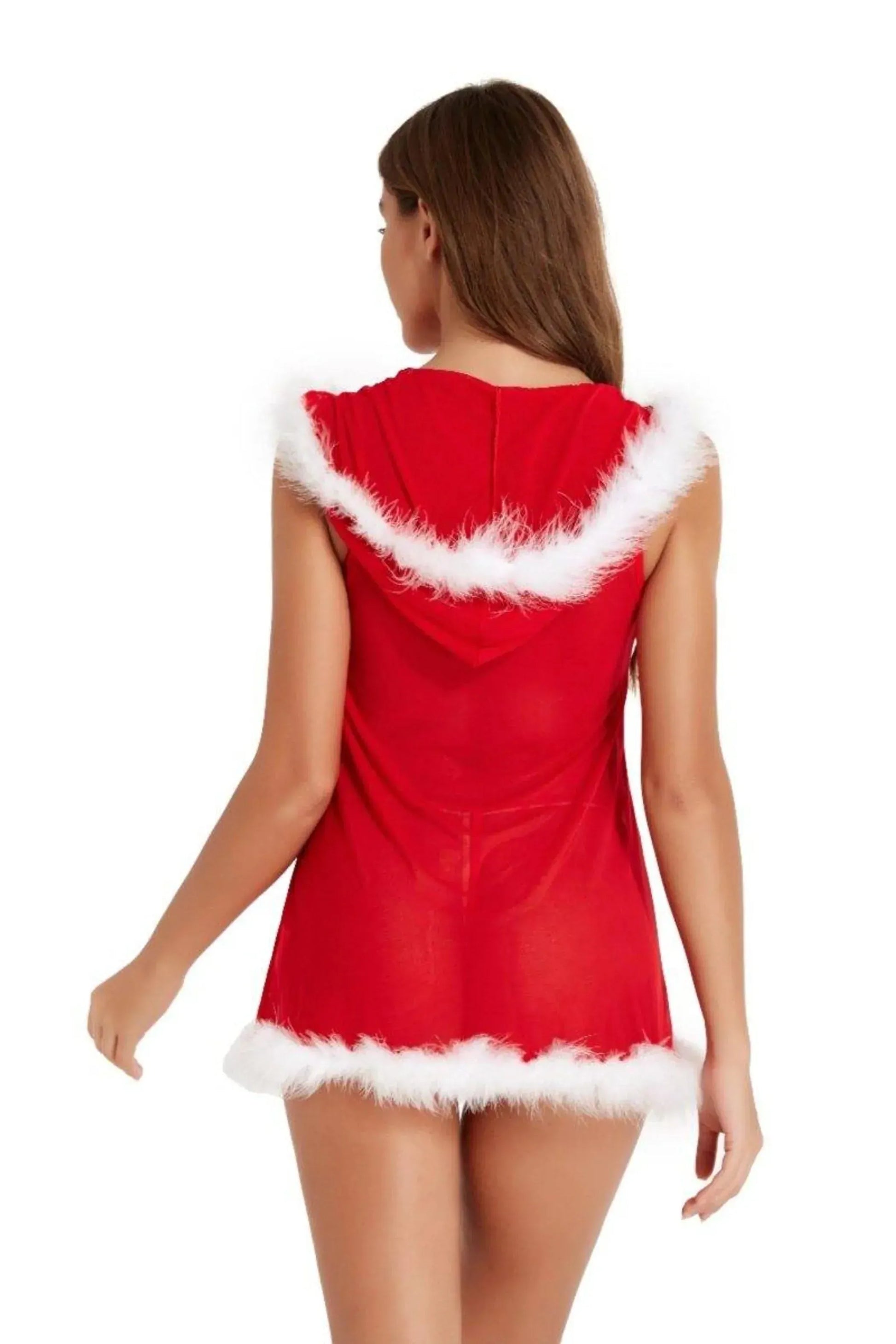 Emma Sexy Christmas Lace Nightdress With Hat La Belle Fantastique