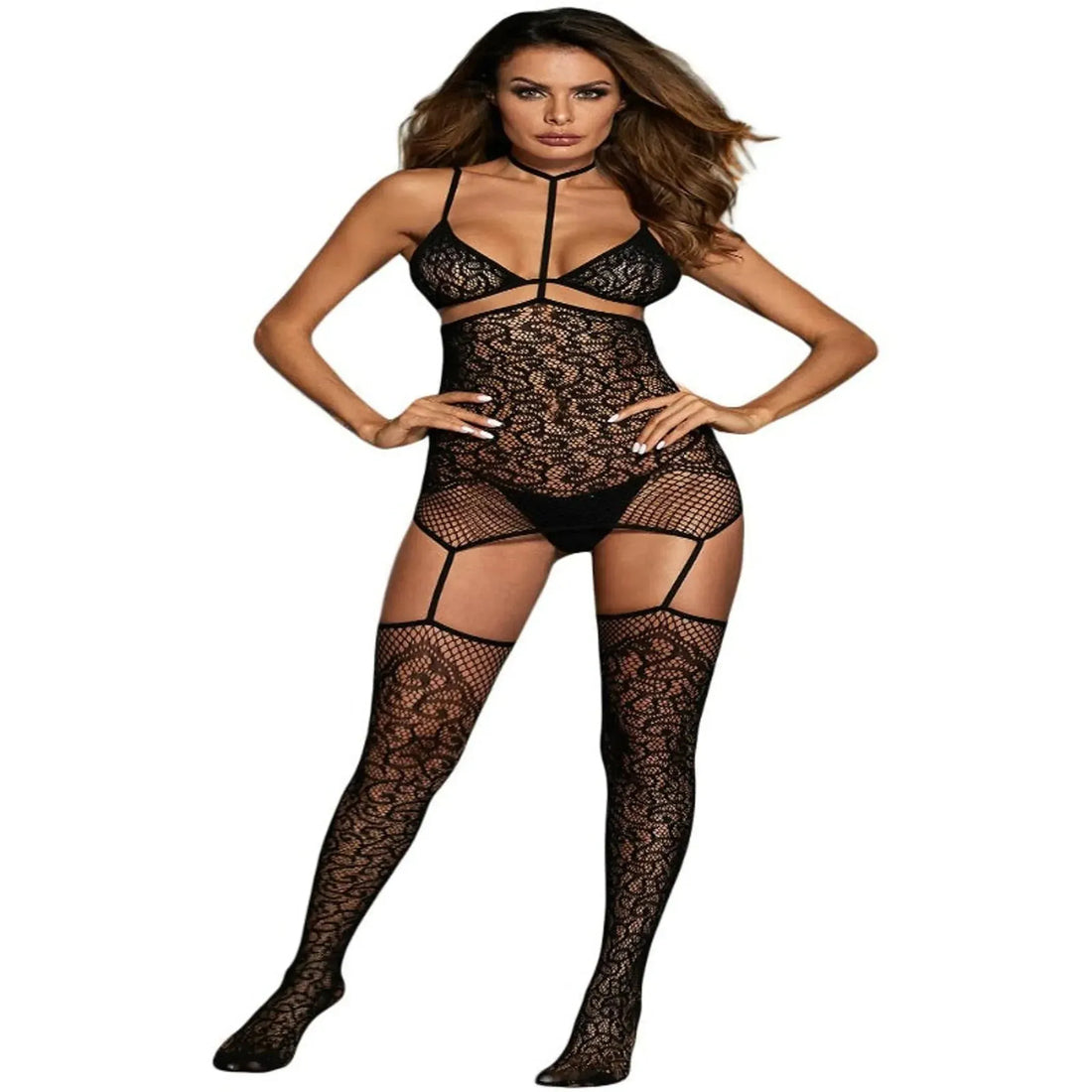 Lace Stretch Garter Slip Bodystocking La Belle Fantastique