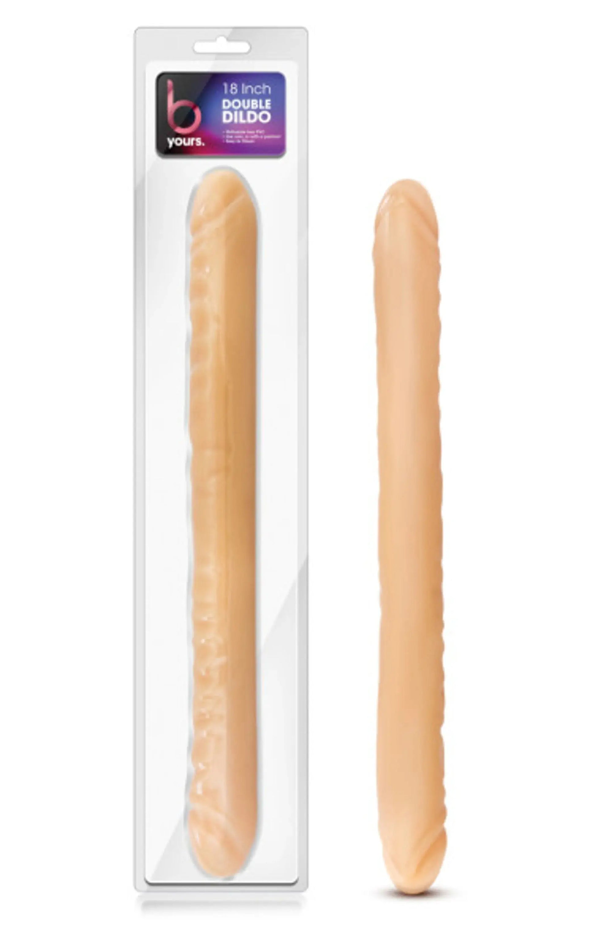 18-Inch Double Dildo Beige Blush Novelties