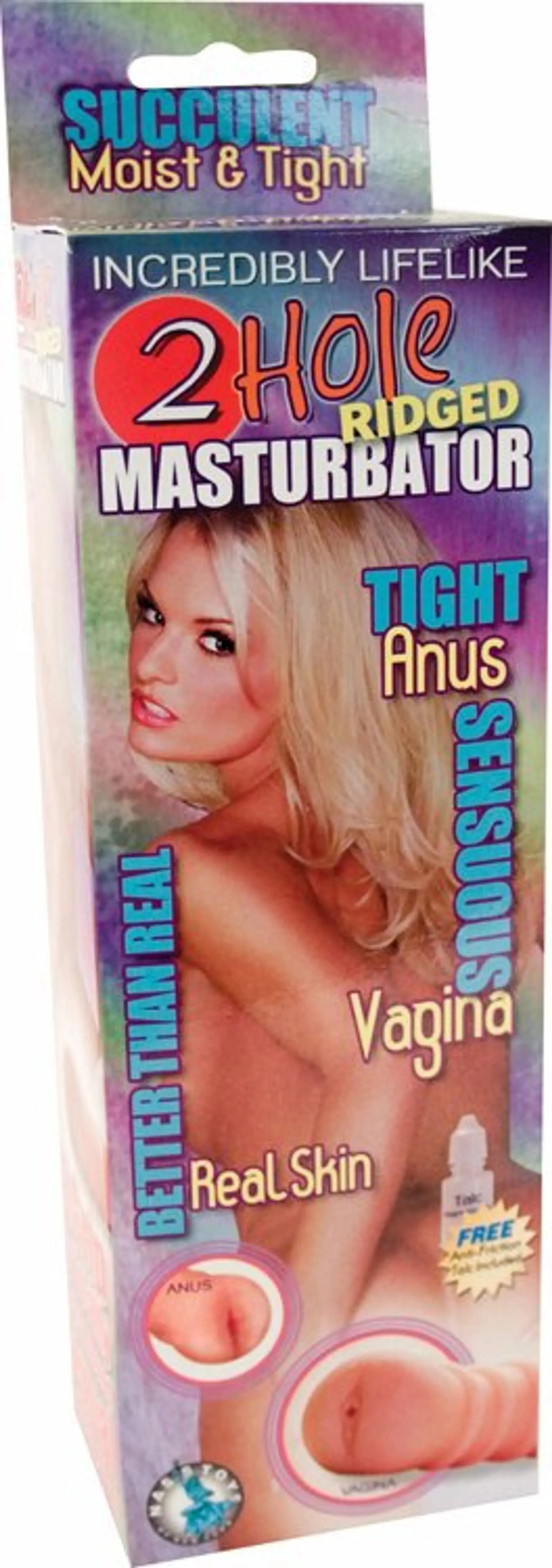 2 Hole Ridged Masturbator Nasstoys
