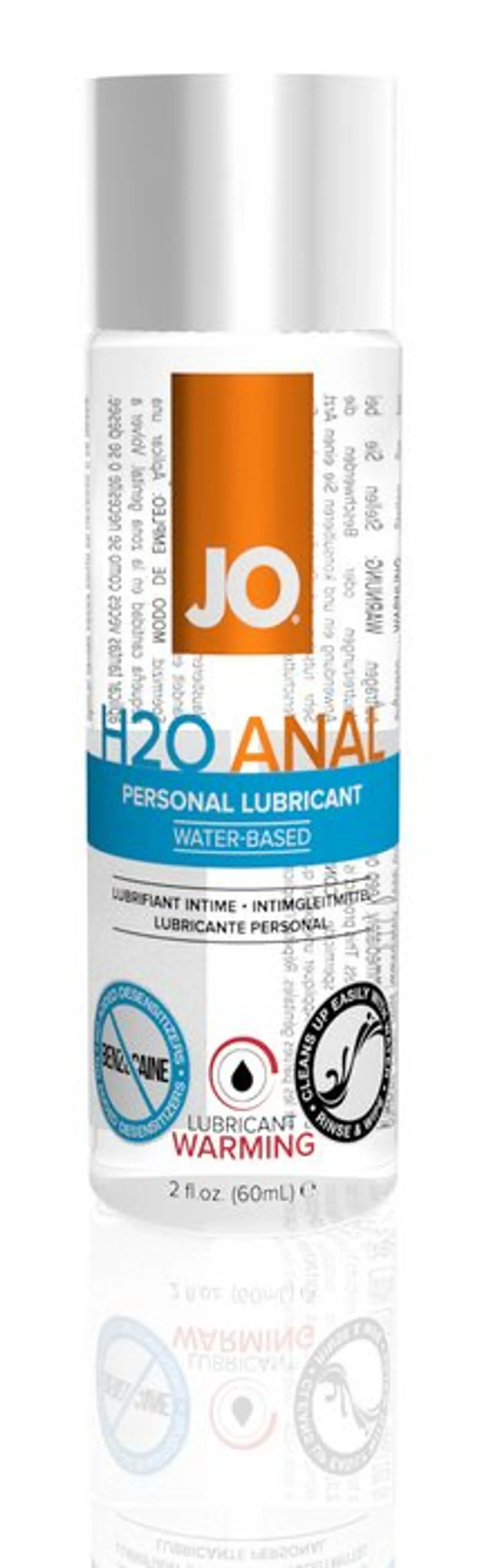 2 Oz Anal H2O Warming Lubricant System JO