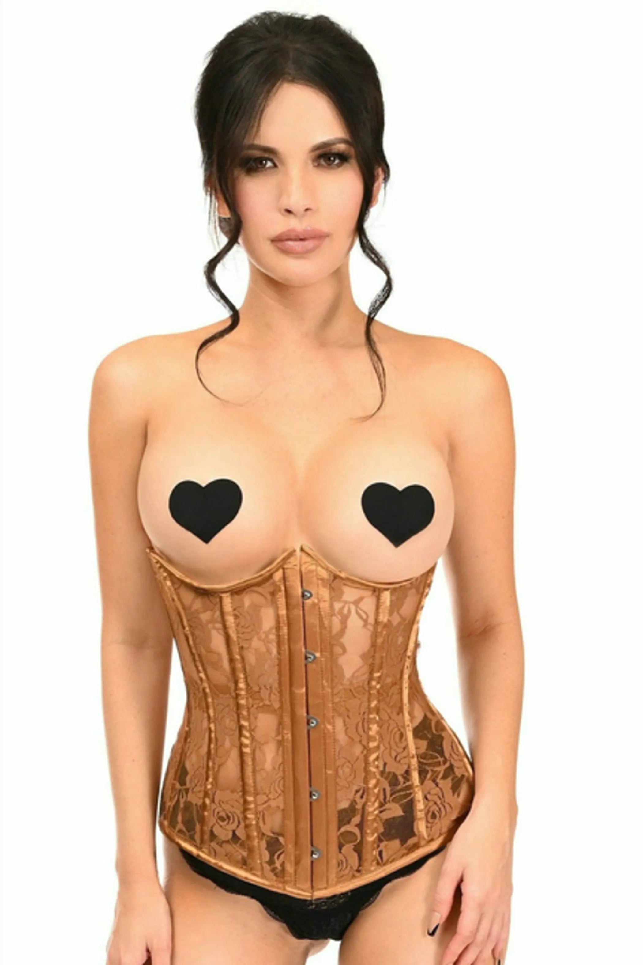Lavish Sheer Lace Underwire Open Cup Corset Daisy Corsets