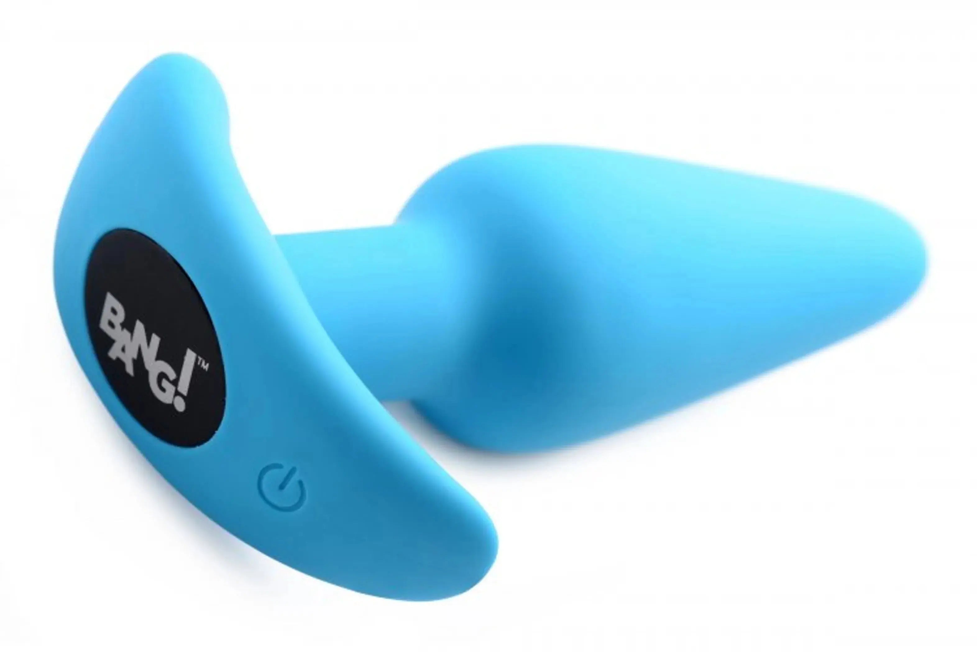 21x Vibrating Silicone Butt Plug with Remote - Blue XR Brands