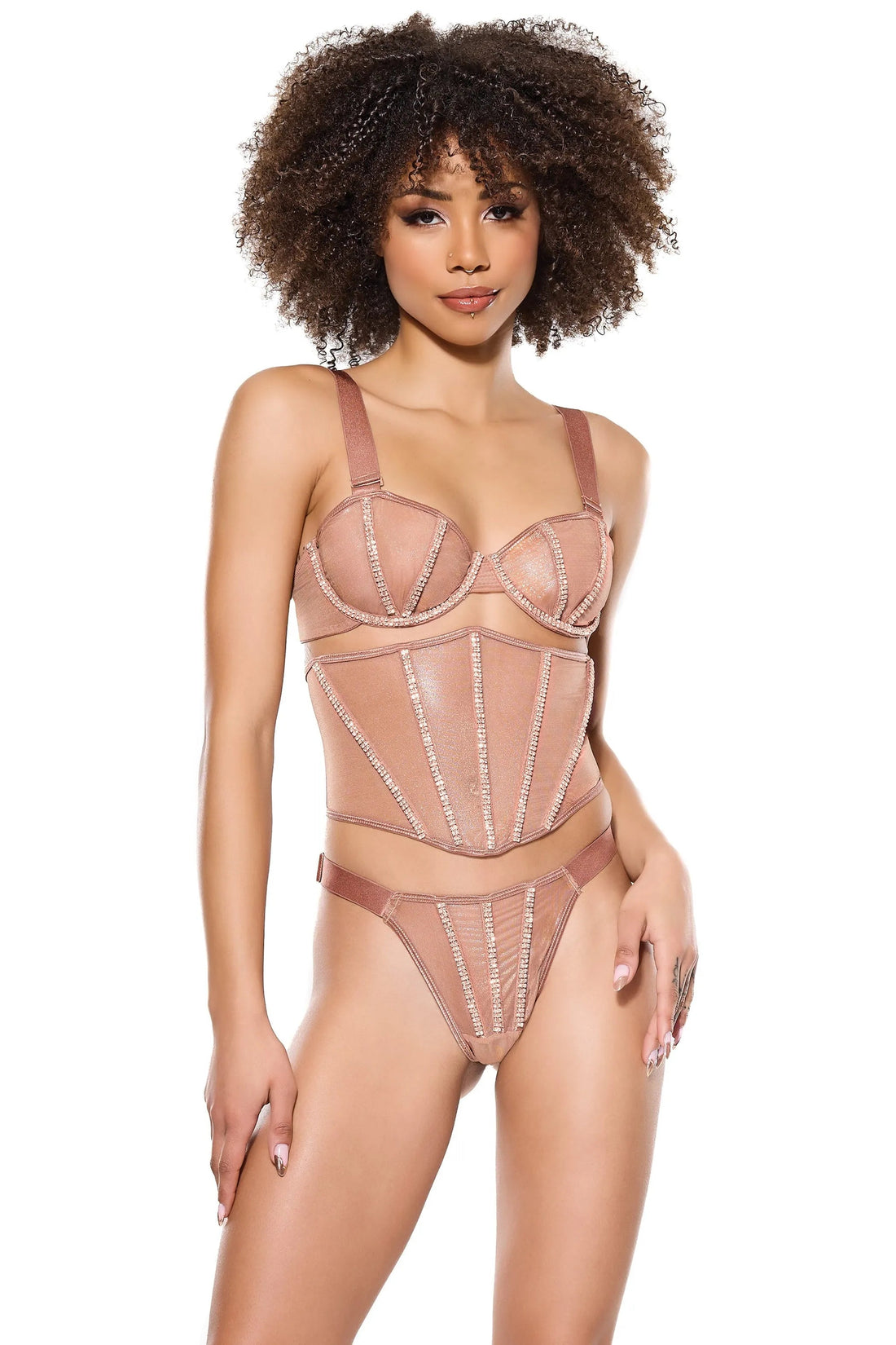 Poppin' Bubbly Bra, Waist Cincher & Thong Coquette