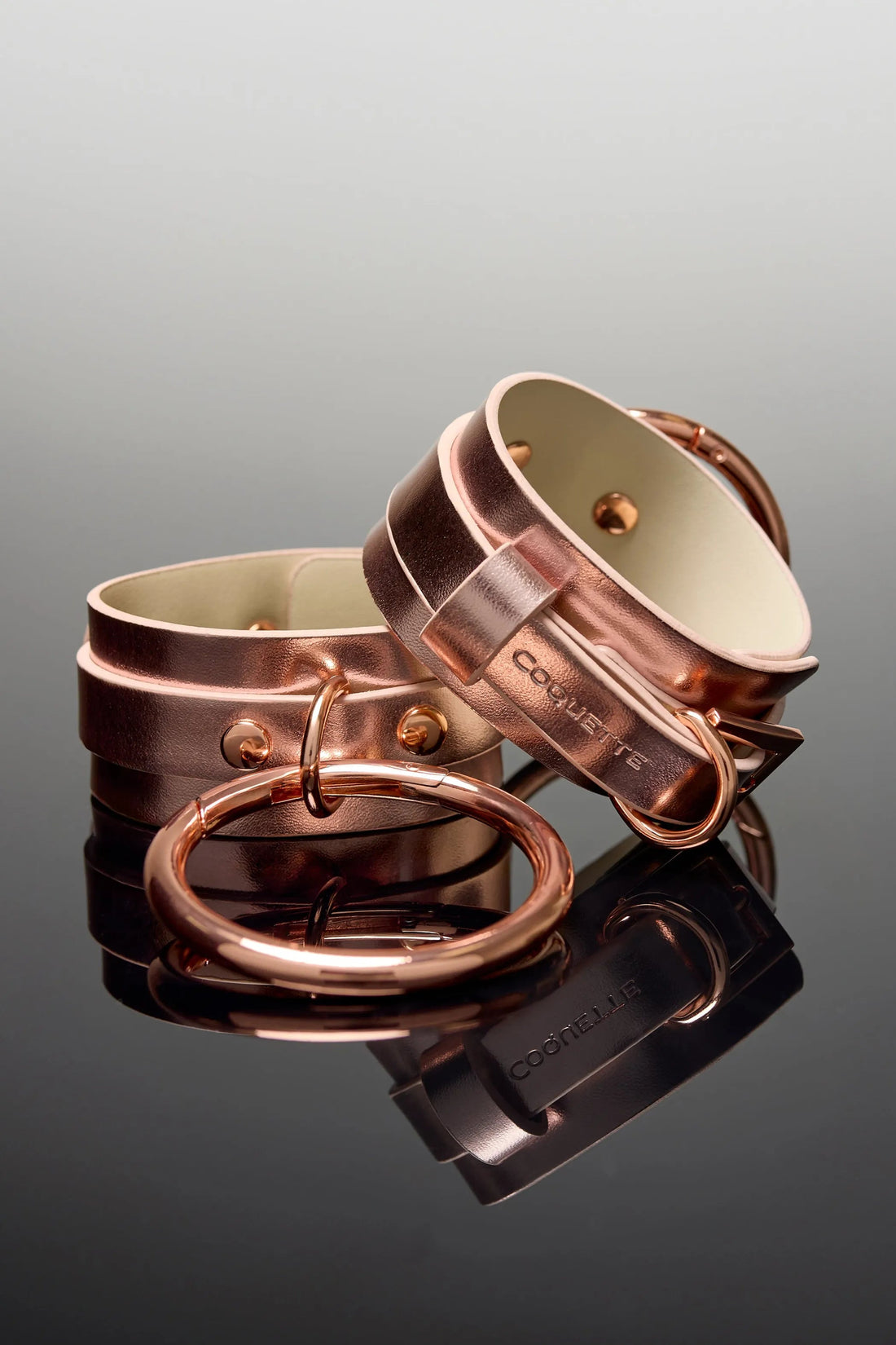 Handcuffs with Decorative Grommet Details Coquette