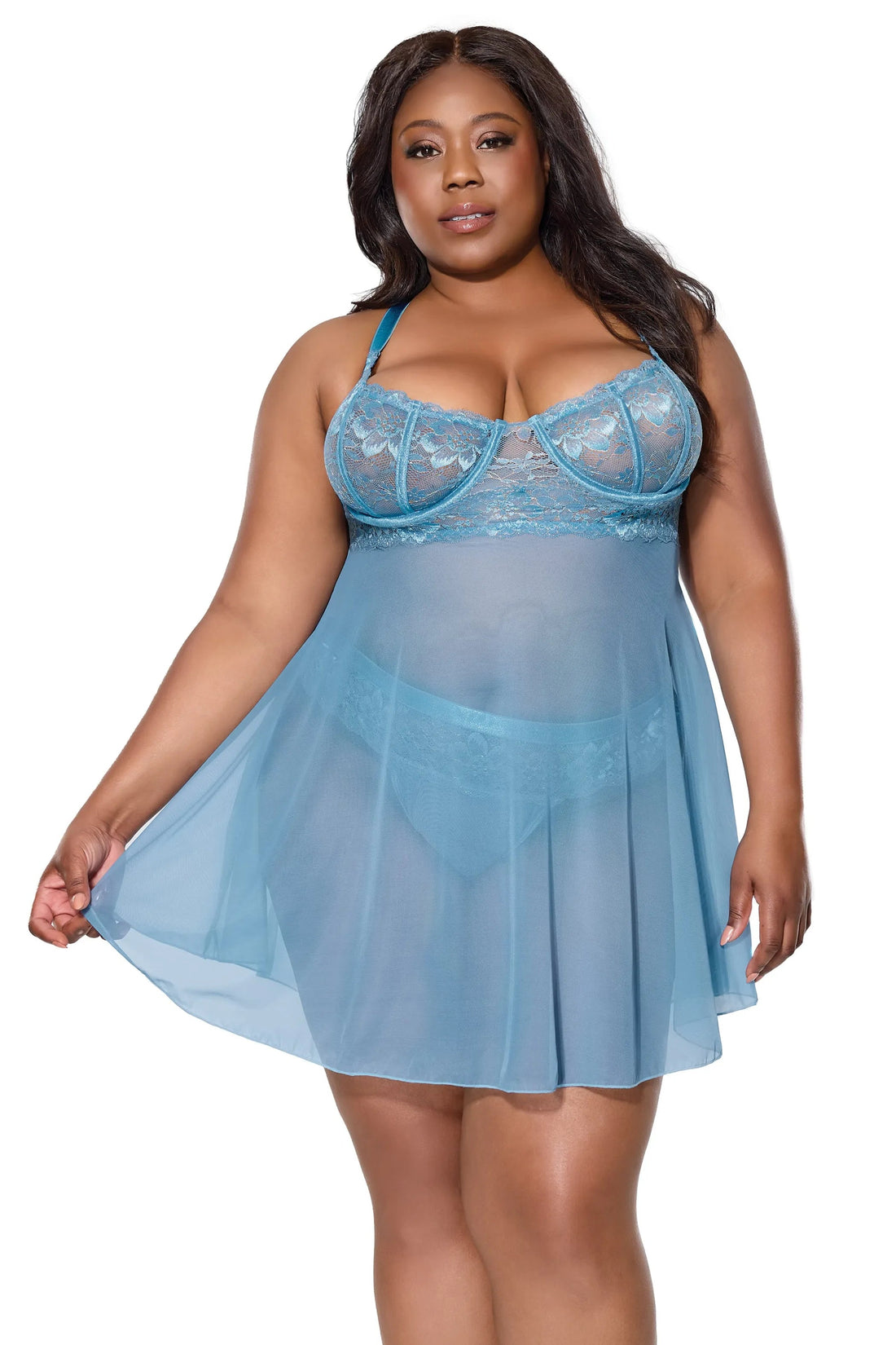 Between Dreams Babydoll & Thong Coquette