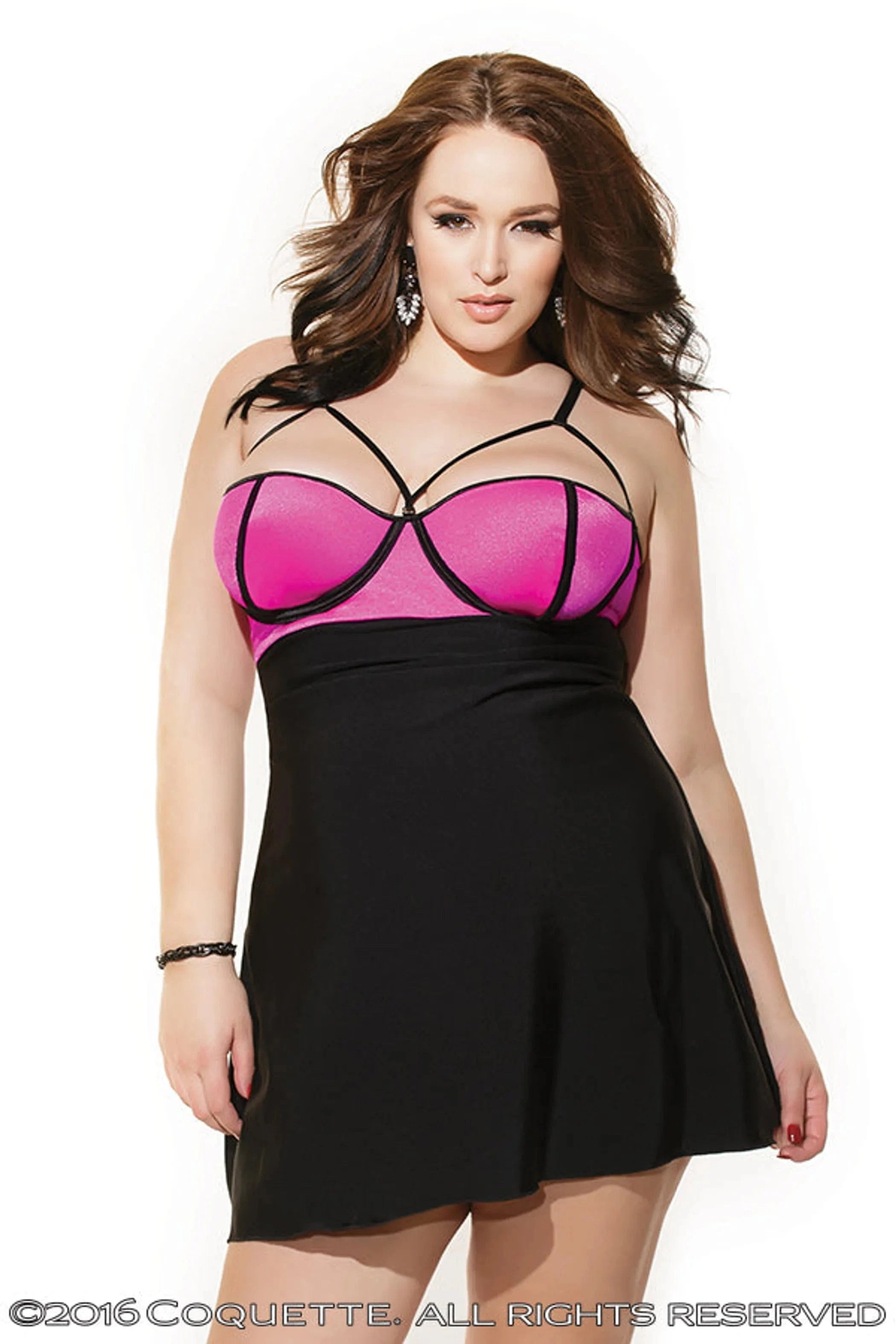 3766X Reversible Stretch Chemise Coquette