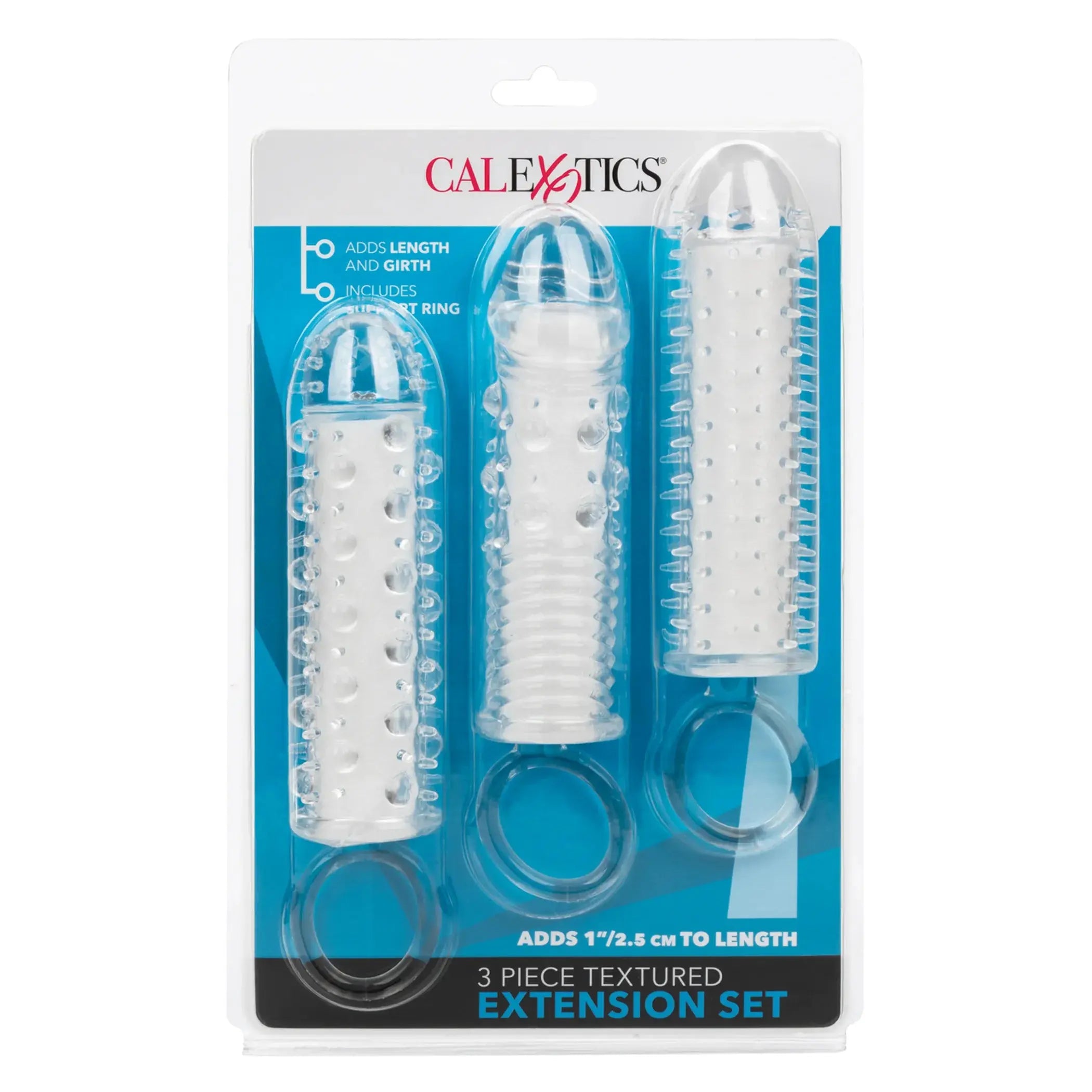 3 Piece Textured Extension Set California Exotic Novelties