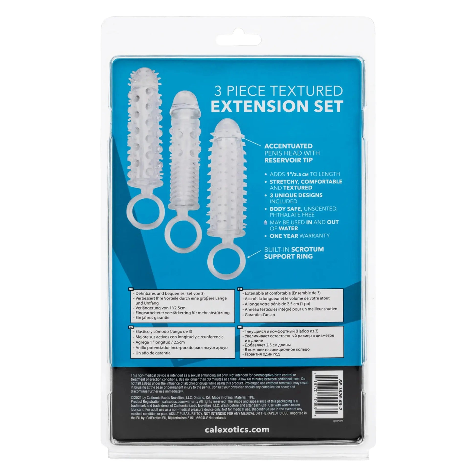 3 Piece Textured Extension Set California Exotic Novelties