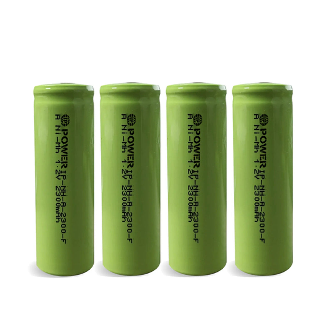 Ni-MH A 2300mAh Rechargeable Flat Top Battery 4-Pack IP Power