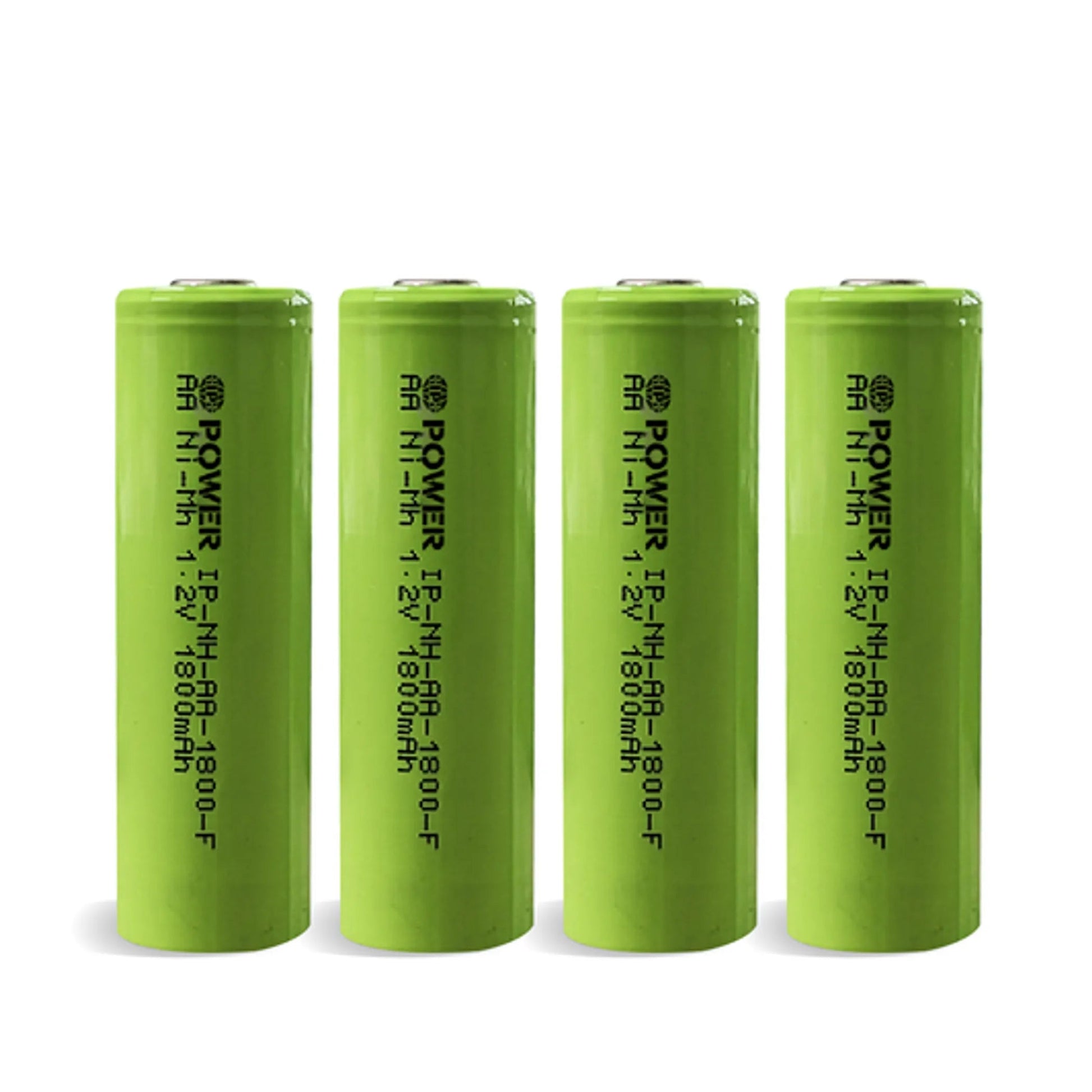 Ni-Mh AA 1800mAh 1.2V Rechargeable Batteries - 4 Pack IP Power