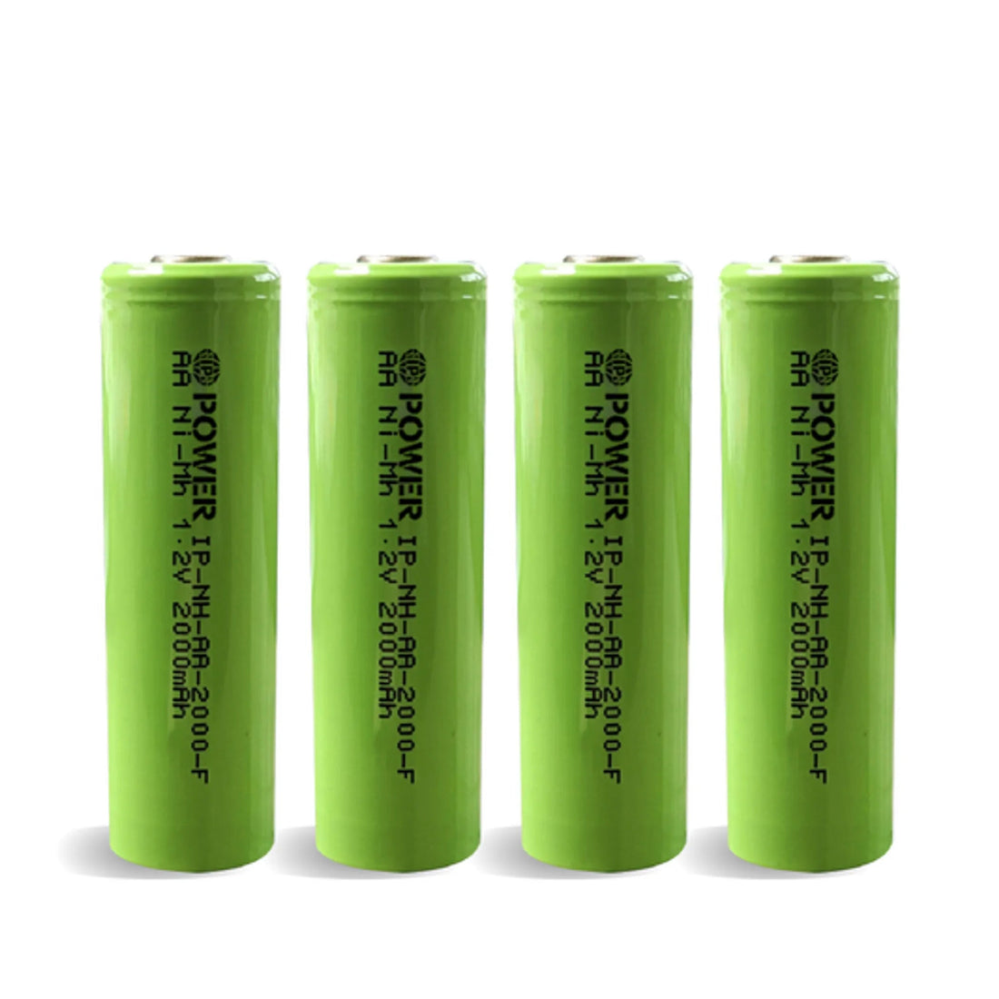 Ni-MH AA 2000mAh Rechargeable Flat Top Battery - 4 Pack IP Power