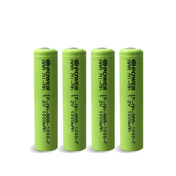 Ni-Mh AAA 1000mAh 1.2V Rechargeable Flat Top Battery 4-Pack IP Power