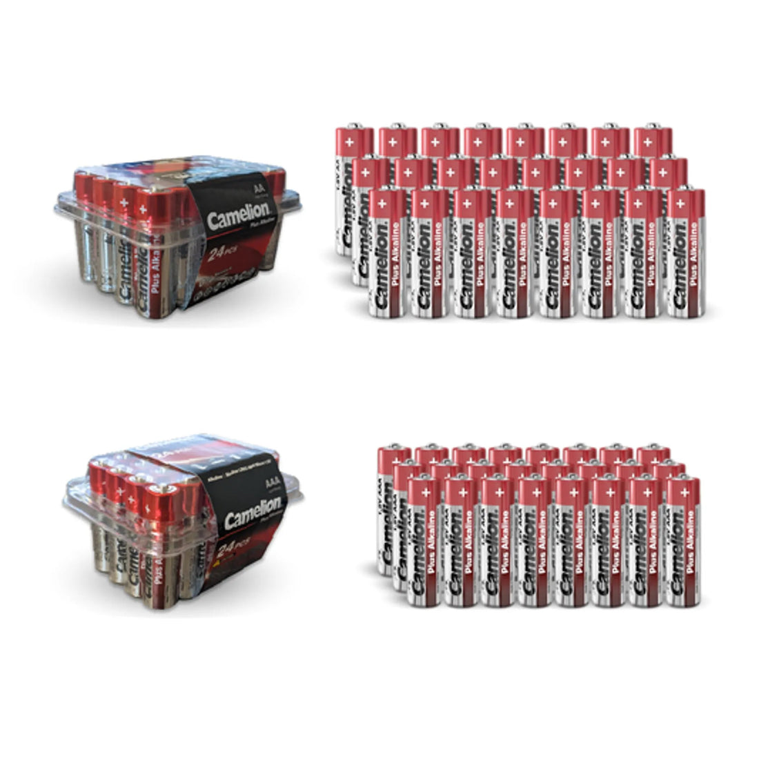 AAA & AA 1.5V Alkaline Battery Pack - 24 Count Camelion