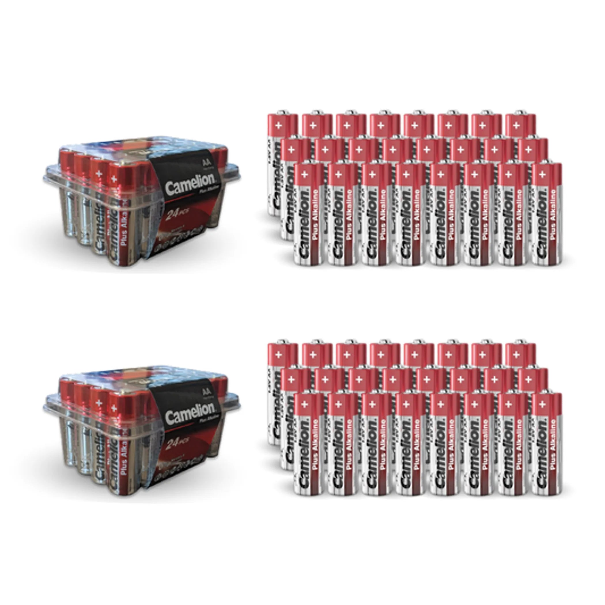 AA 1.5V Plus Alkaline Batteries - 48 Count Camelion